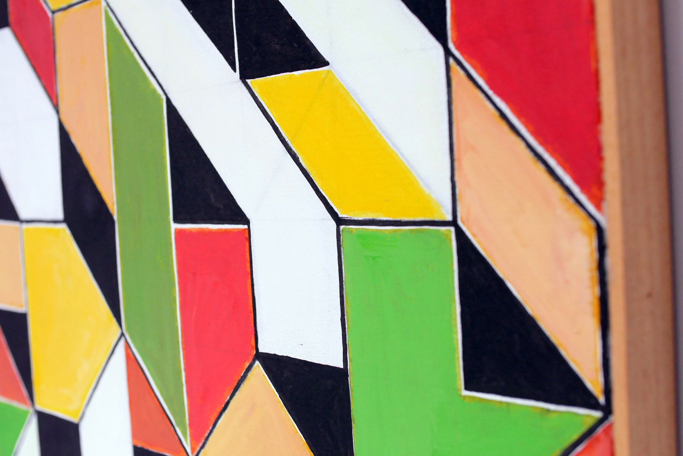 Oil Painting Modern Albert Poizat (Born 1940) French Composition 3 Abstract Painting
