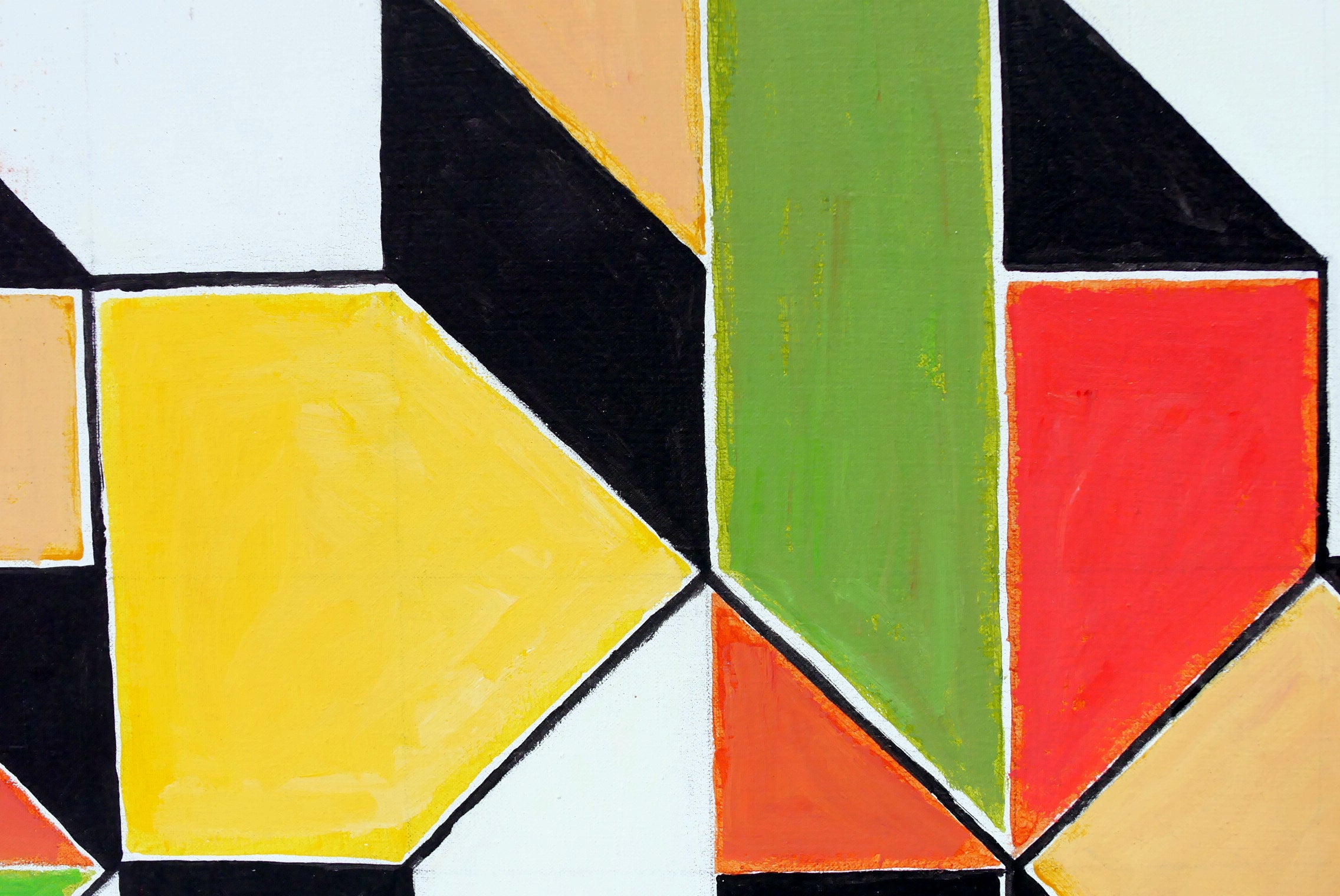 Oil Painting Modern Albert Poizat (Born 1940) French Composition 3 Abstract Painting
