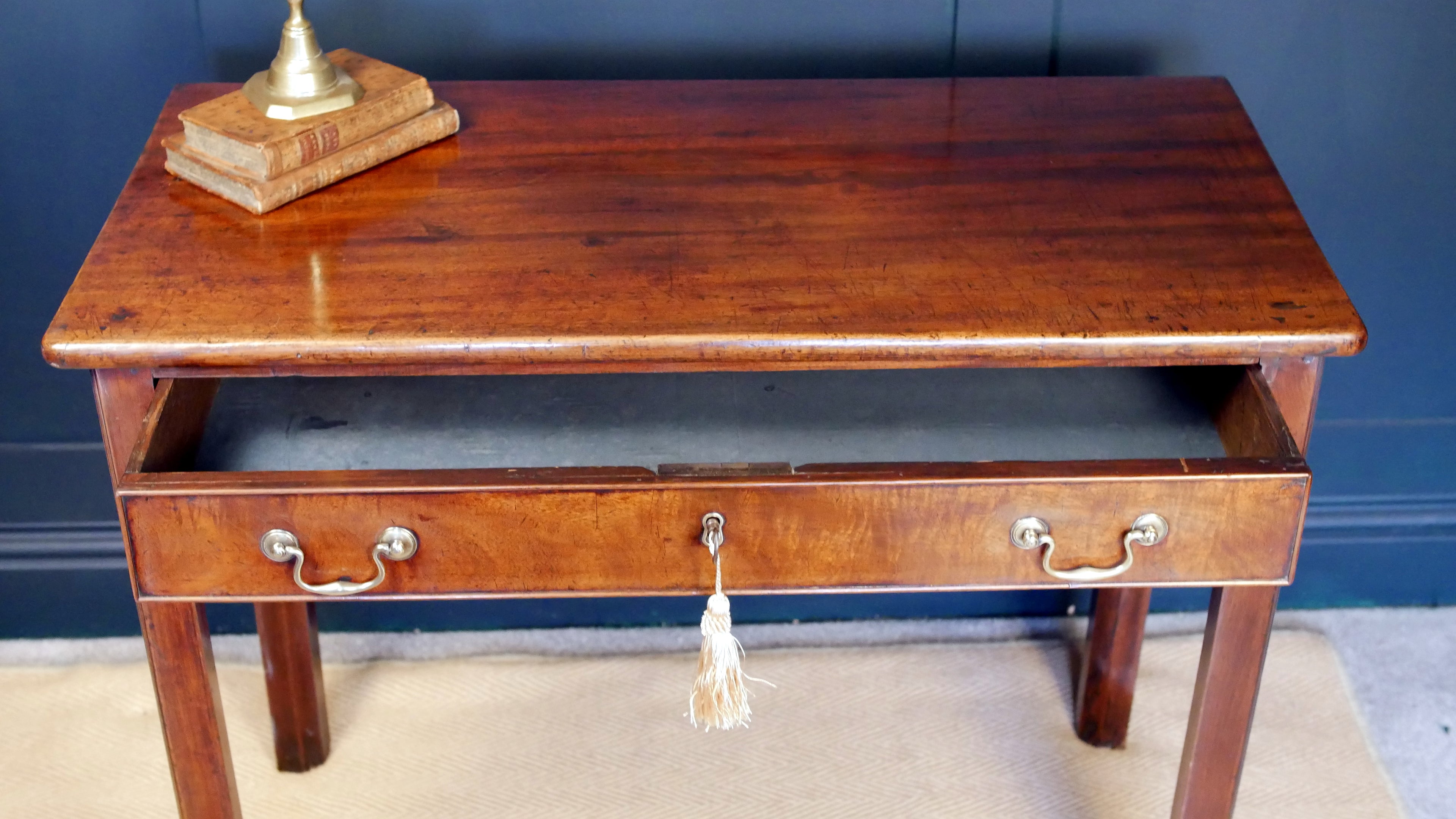 Georgian Console Side Hall Tea Table Mahogany Fold Over