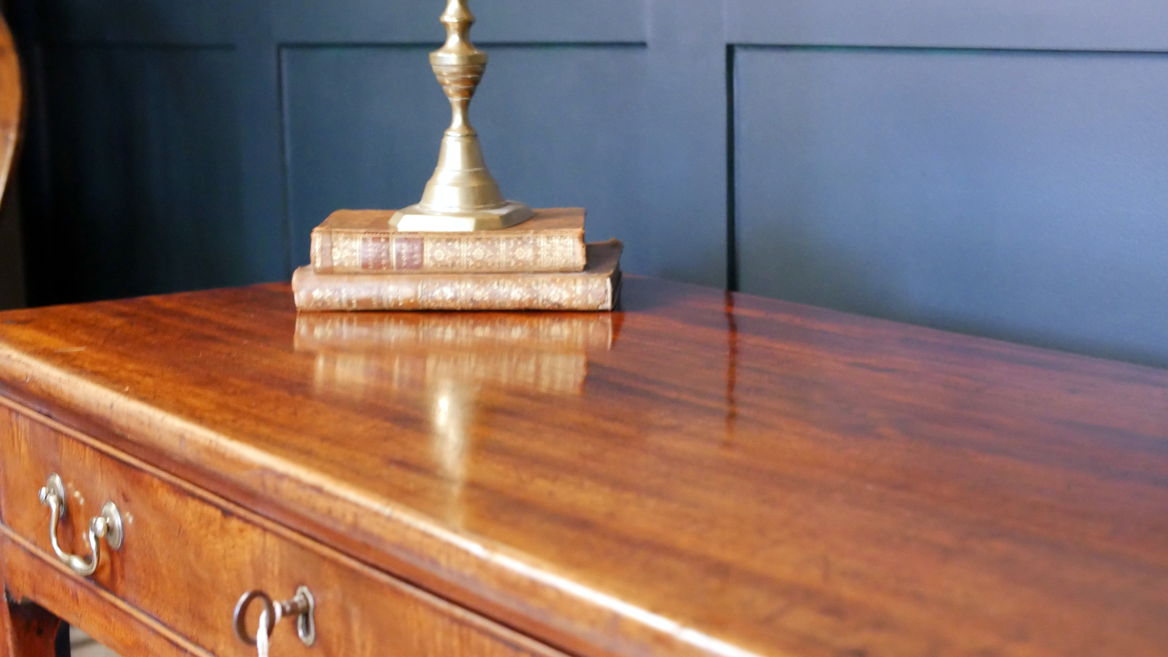 Georgian Console Side Hall Tea Table Mahogany Fold Over
