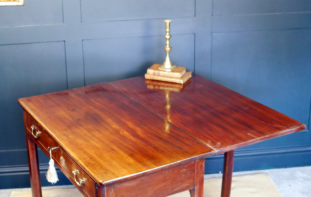 Georgian Console Side Hall Tea Table Mahogany Fold Over