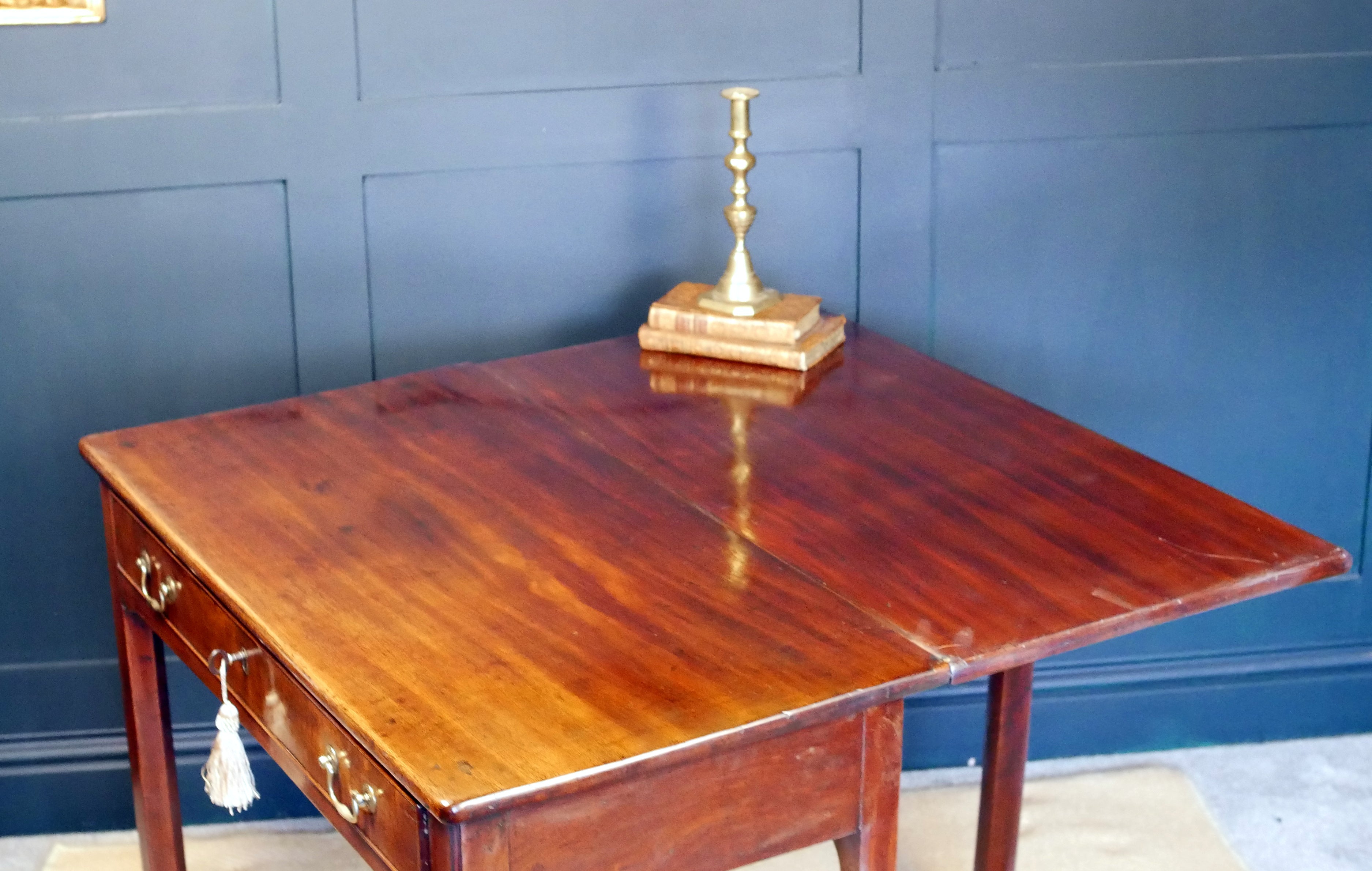 Georgian Console Side Hall Tea Table Mahogany Fold Over