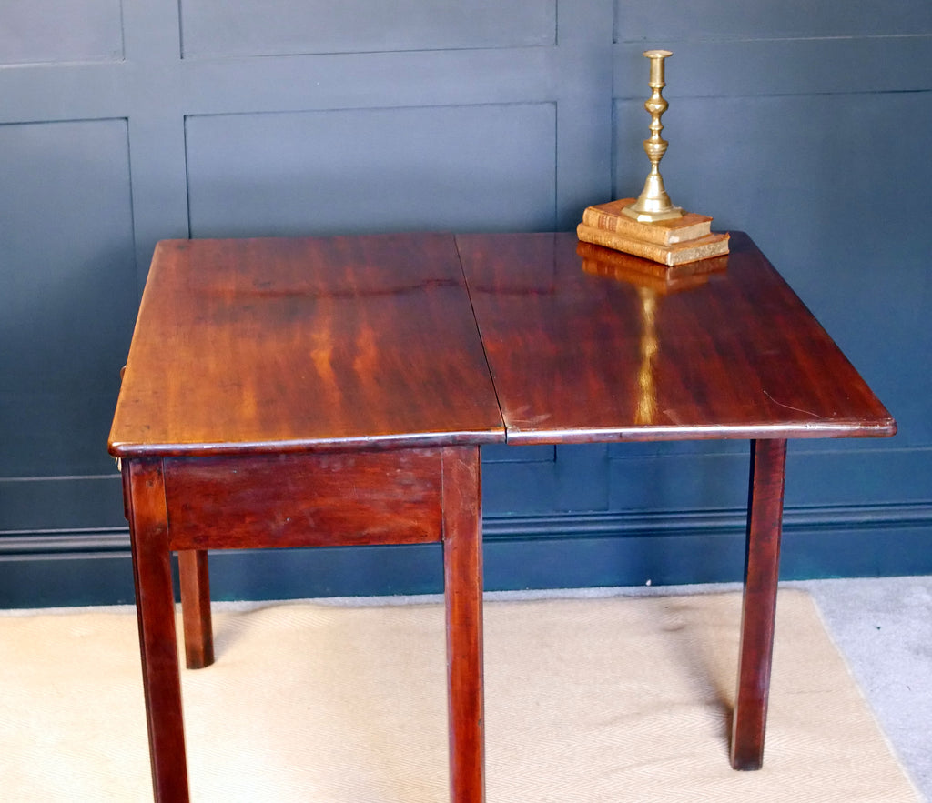 Georgian Console Side Hall Tea Table Mahogany Fold Over
