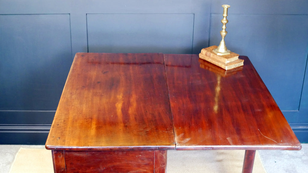 Georgian Console Side Hall Tea Table Mahogany Fold Over