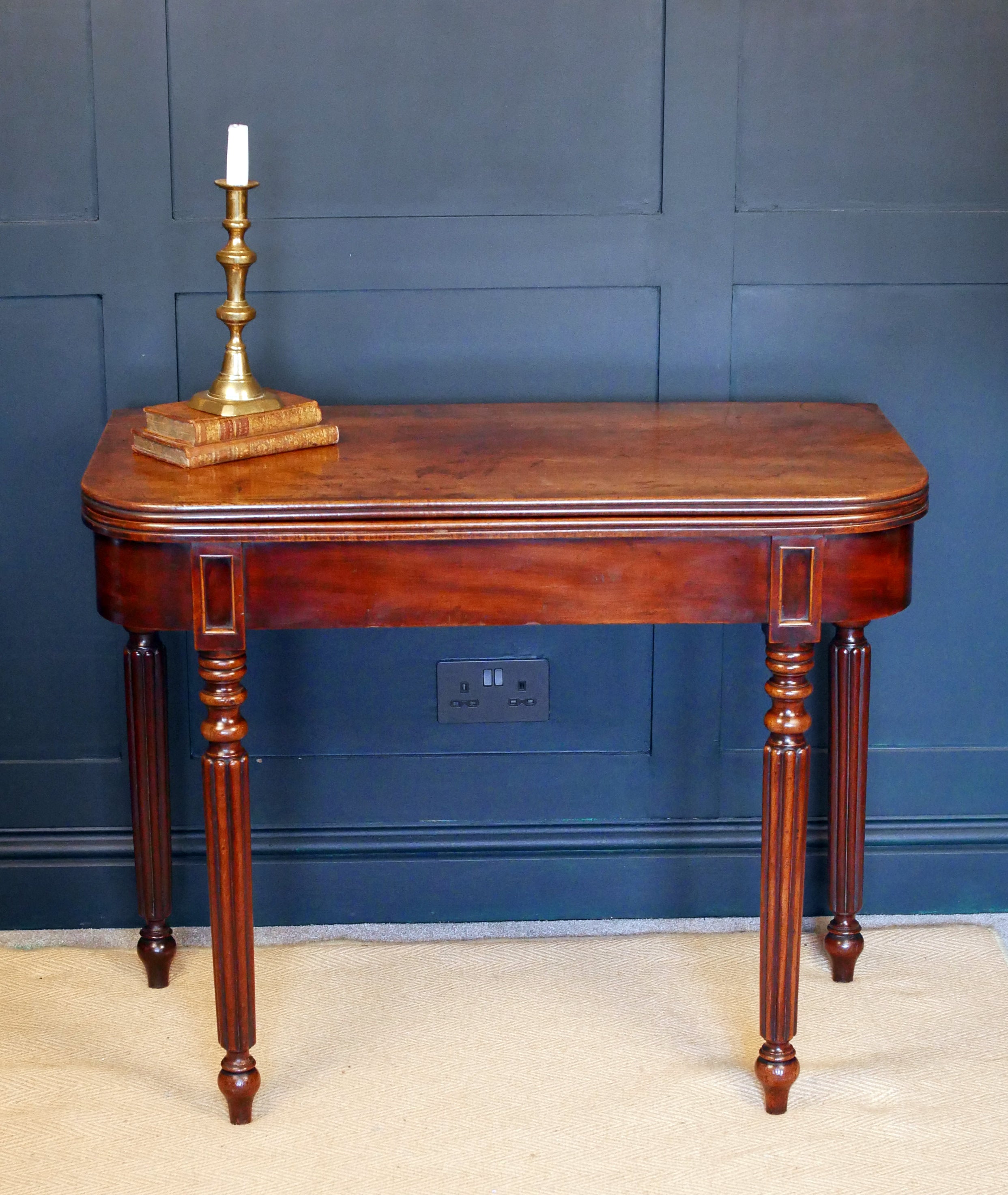 Antique William IV Mahogany Fold Over Tea Table