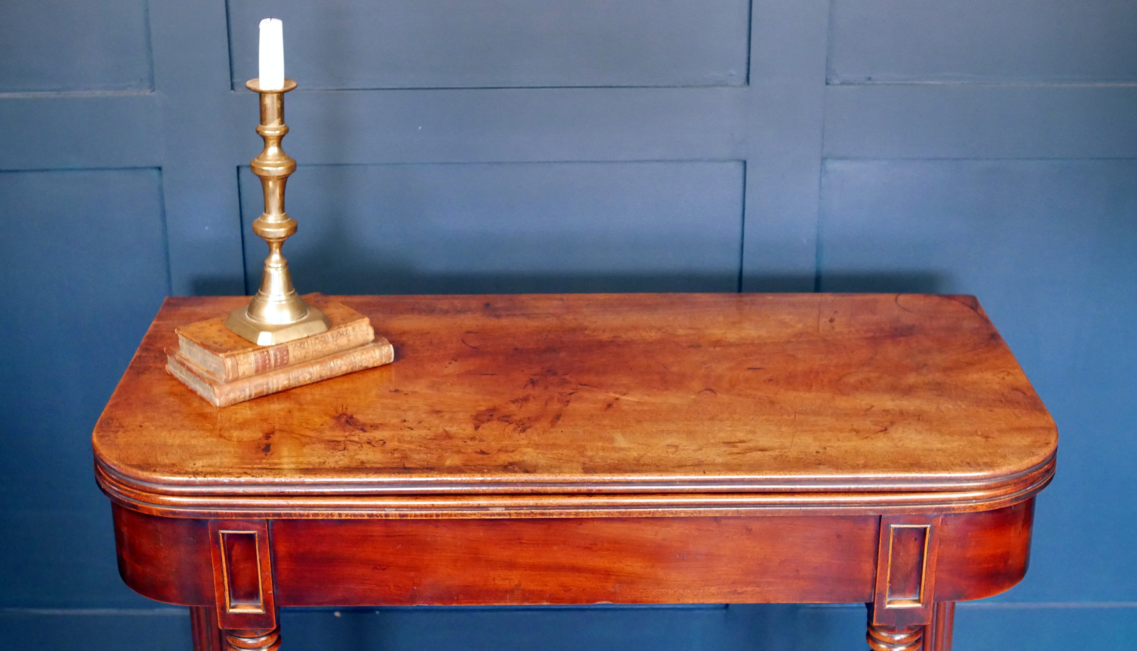 Antique William IV Mahogany Fold Over Tea Table