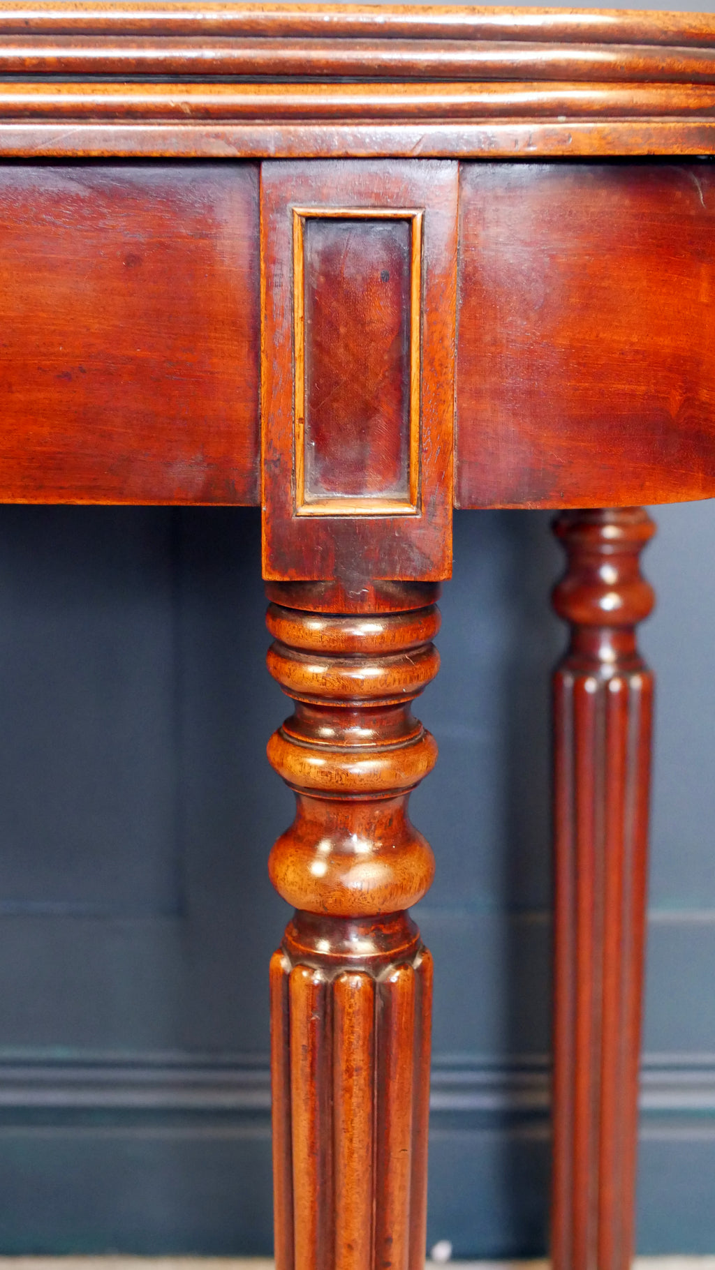 Antique William IV Mahogany Fold Over Tea Table