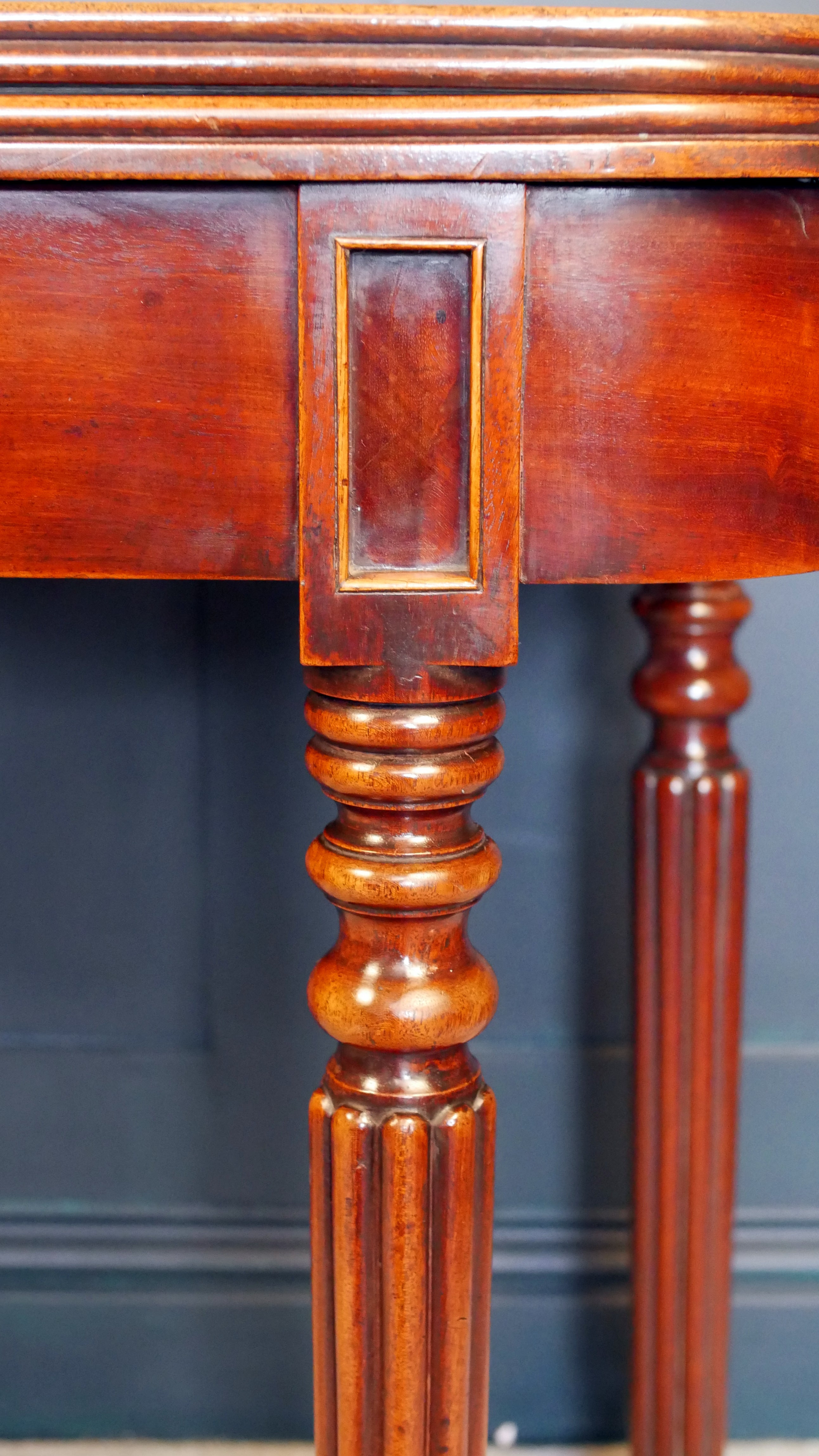 Antique William IV Mahogany Fold Over Tea Table