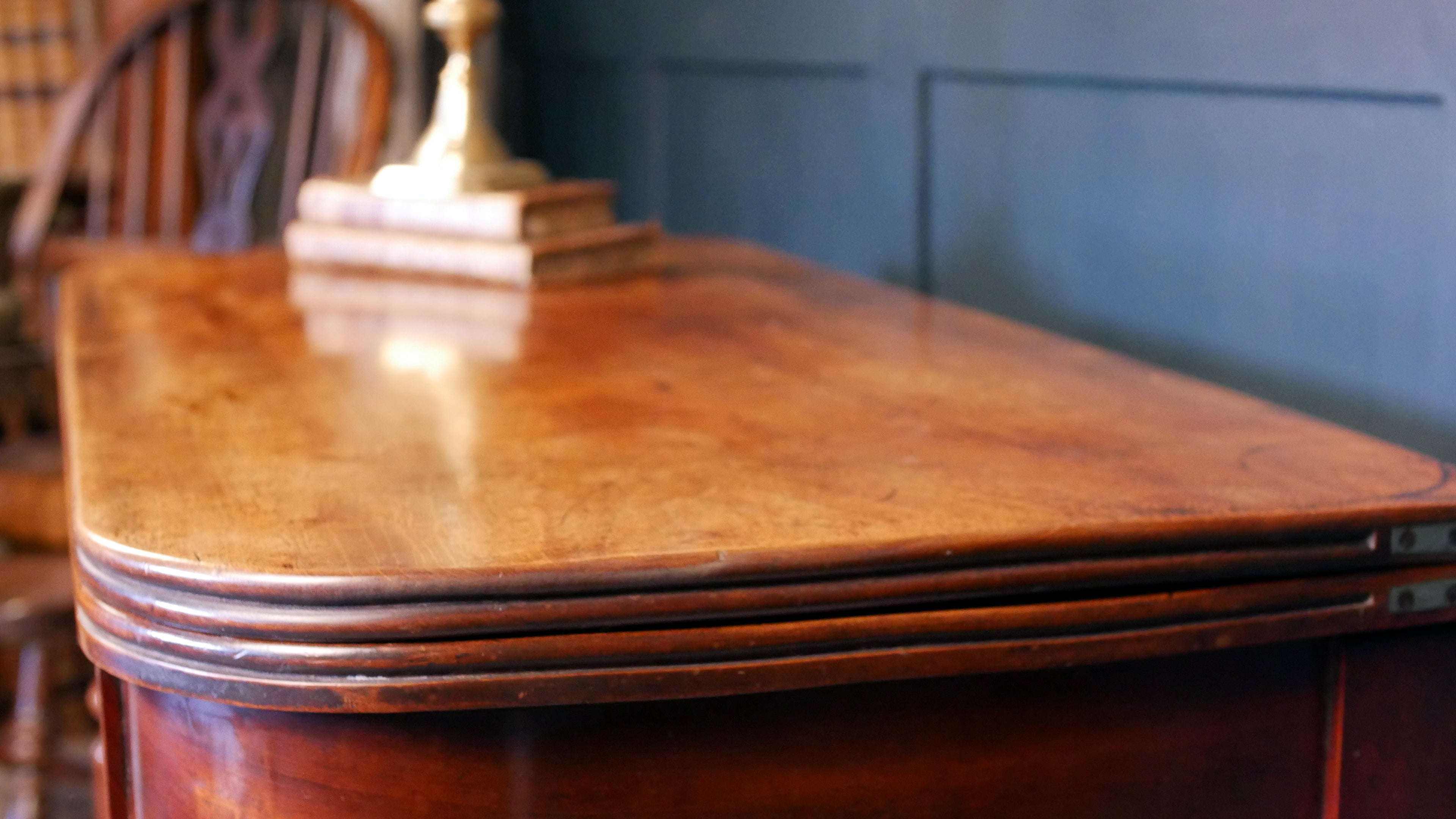 Antique William IV Mahogany Fold Over Tea Table