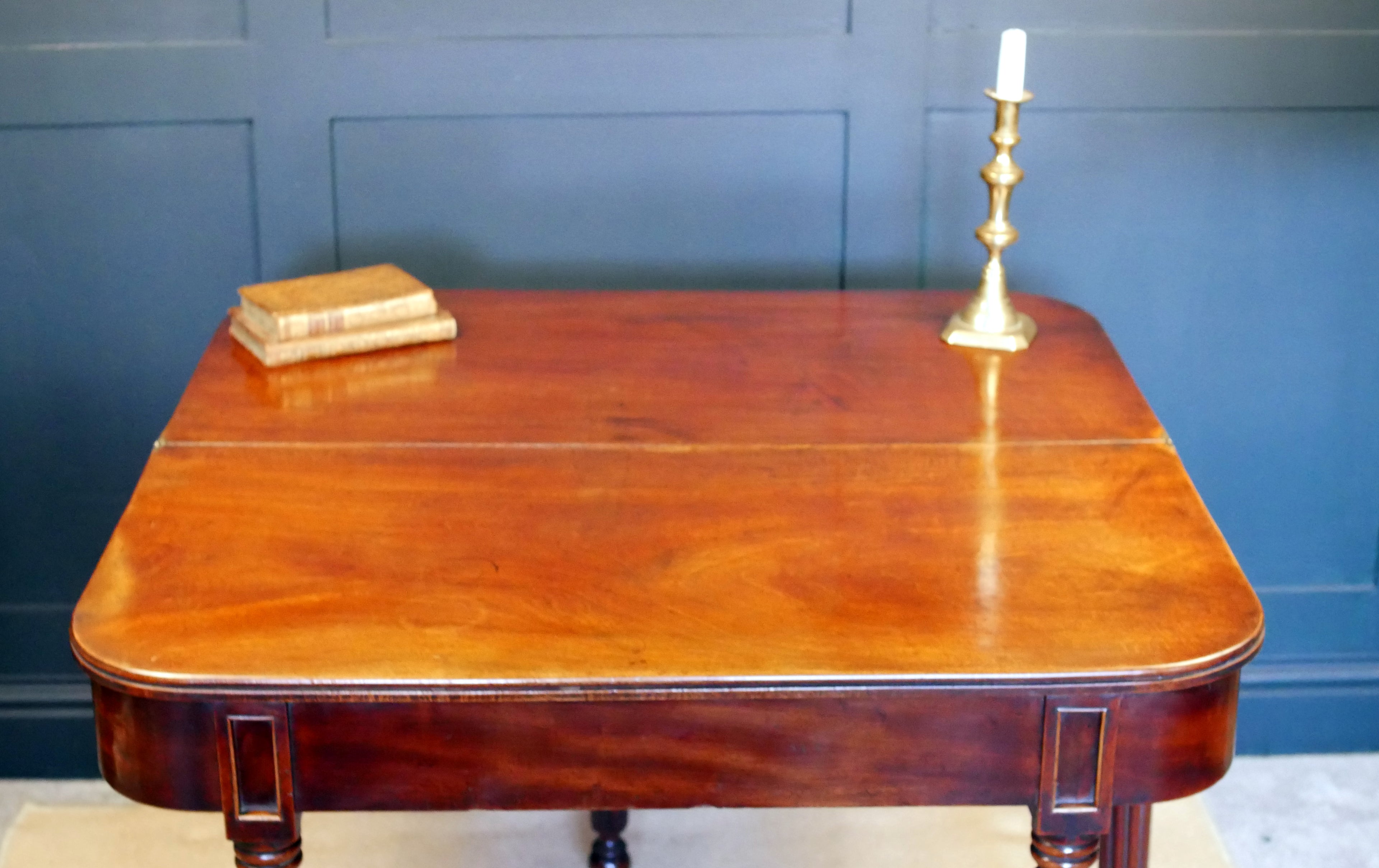 Antique William IV Mahogany Fold Over Tea Table