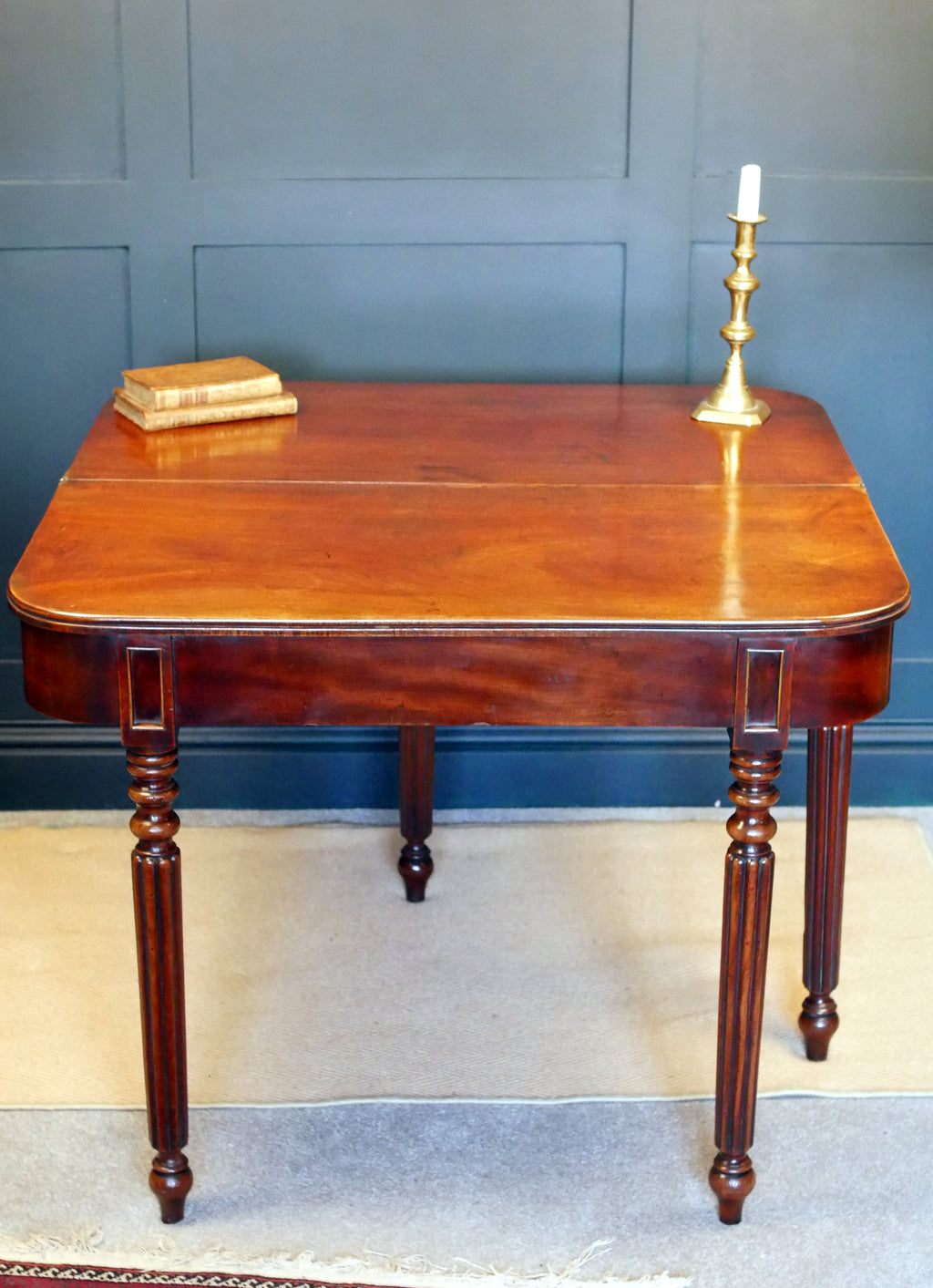 Antique William IV Mahogany Fold Over Tea Table