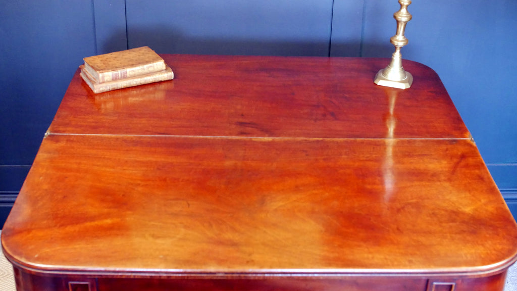 Antique William IV Mahogany Fold Over Tea Table