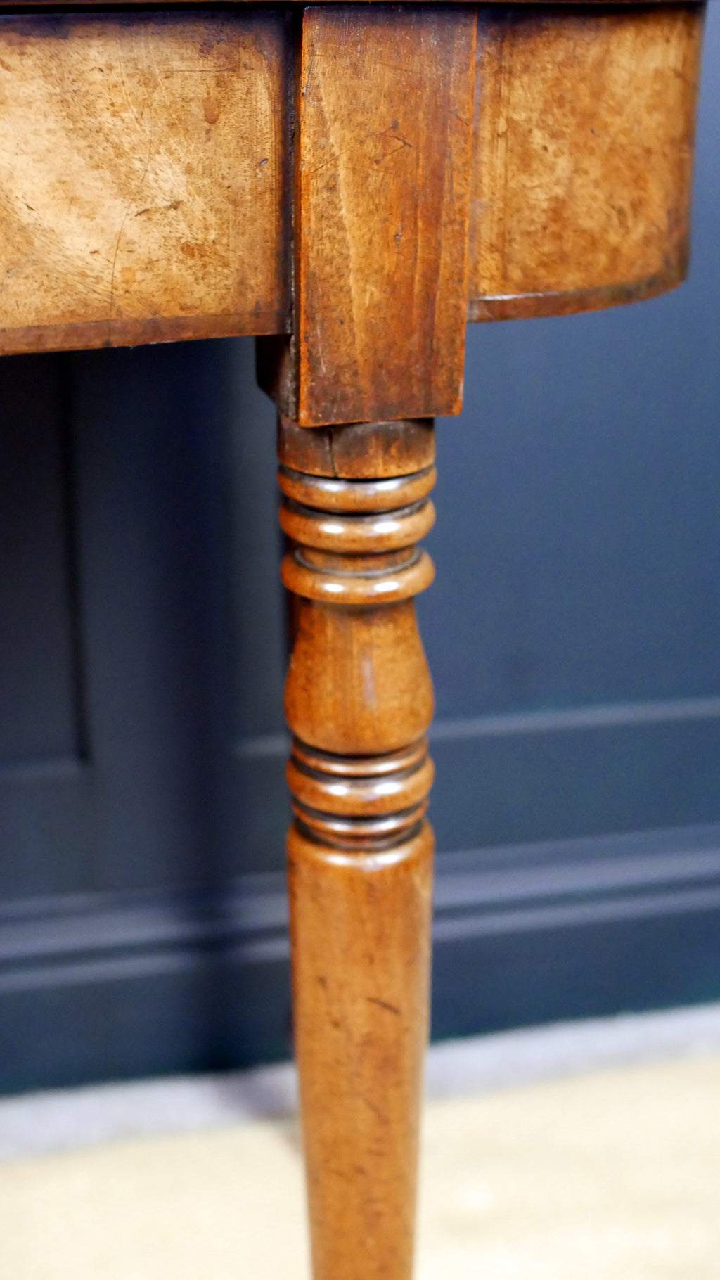 Antique Georgian Regency Side Hall Console Tea Table Fold Over