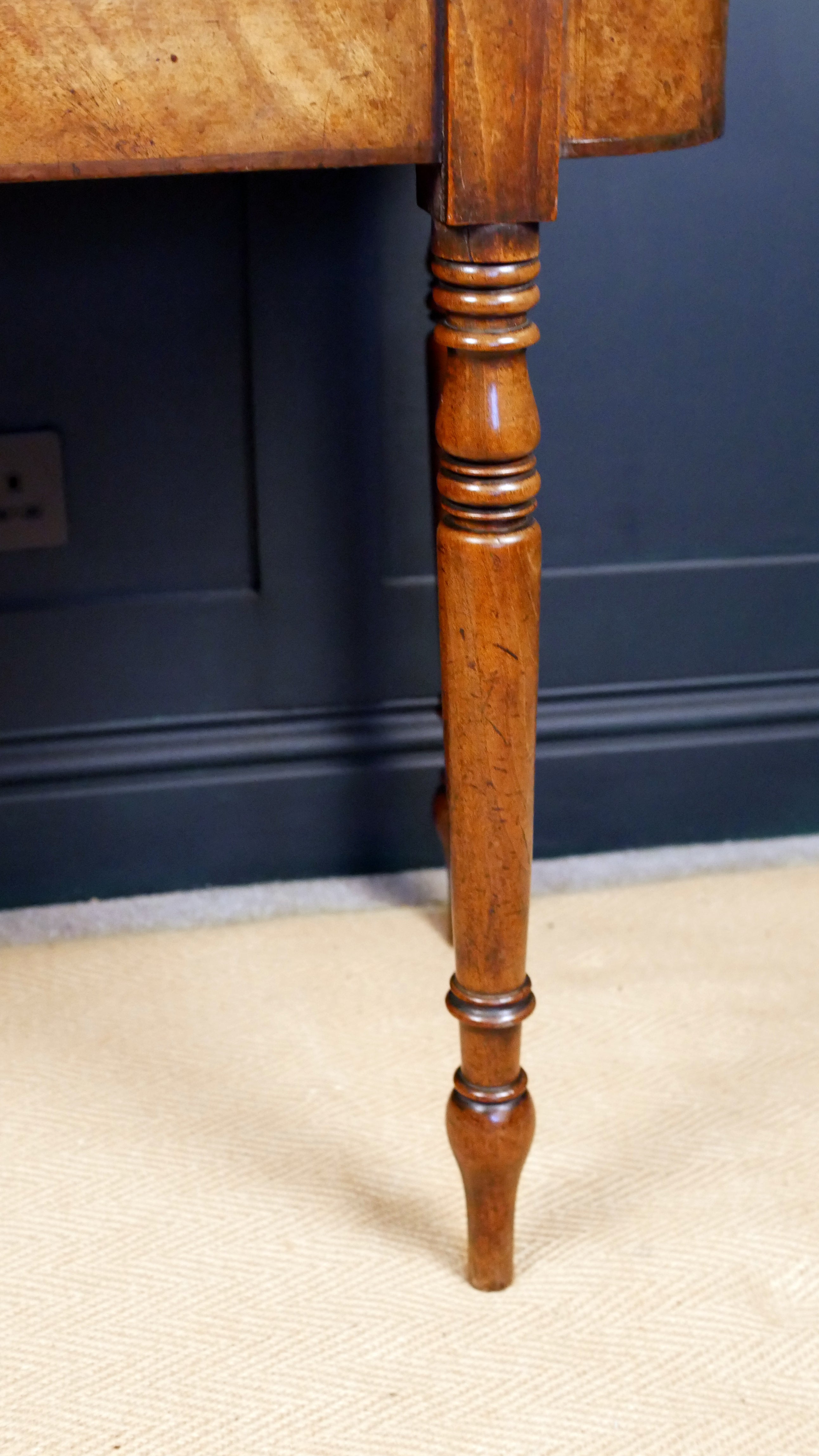 Antique Georgian Regency Side Hall Console Tea Table Fold Over