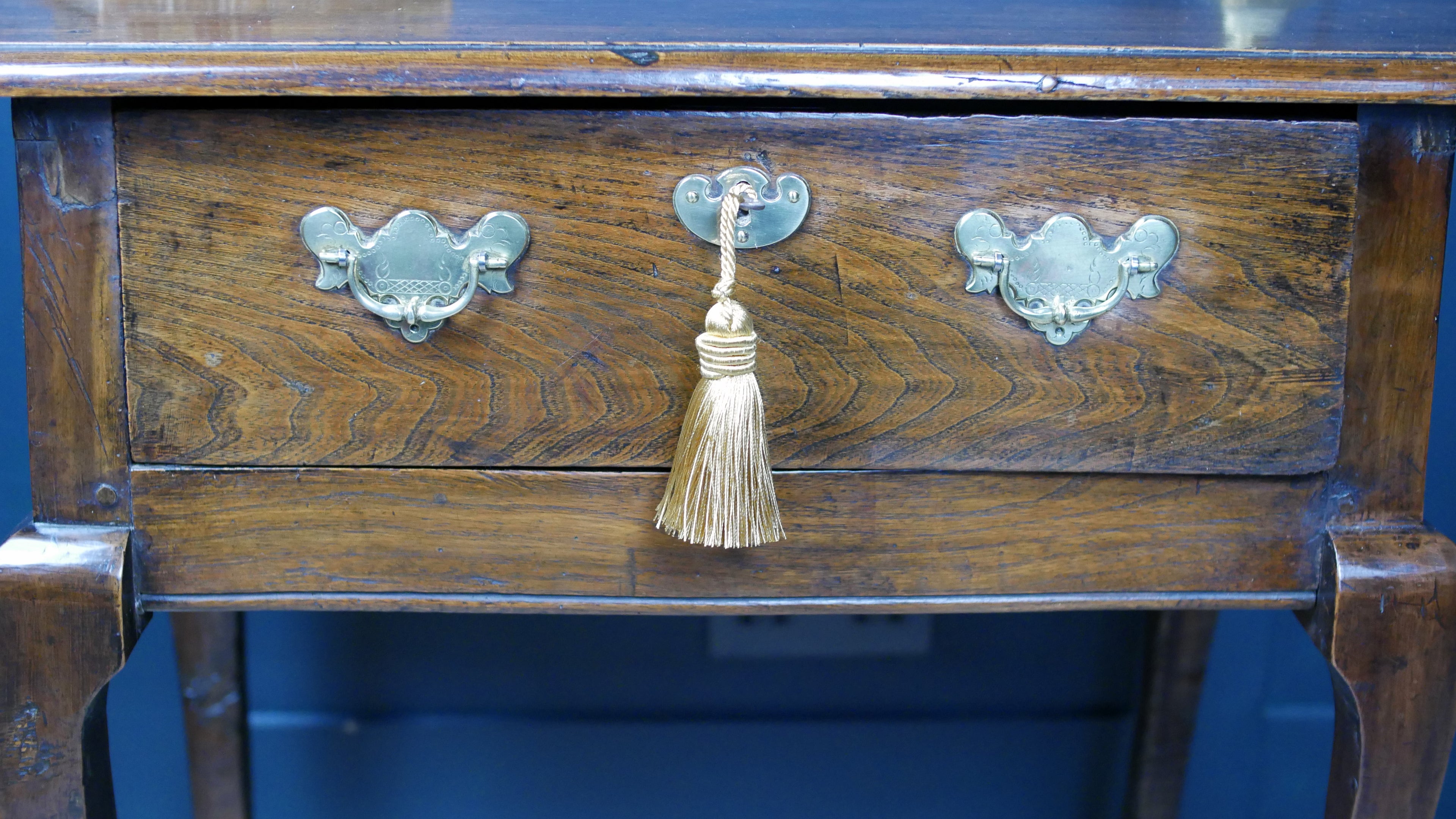 Fine Early Oak Georgian Side Console Hall Table