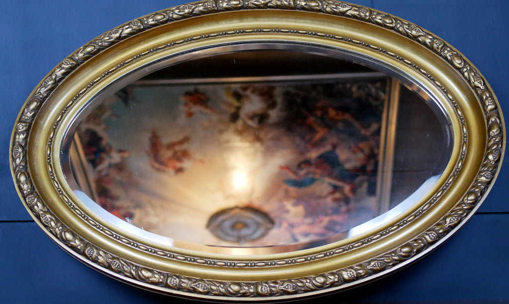 Victorian Gold Painted Oval Mirror