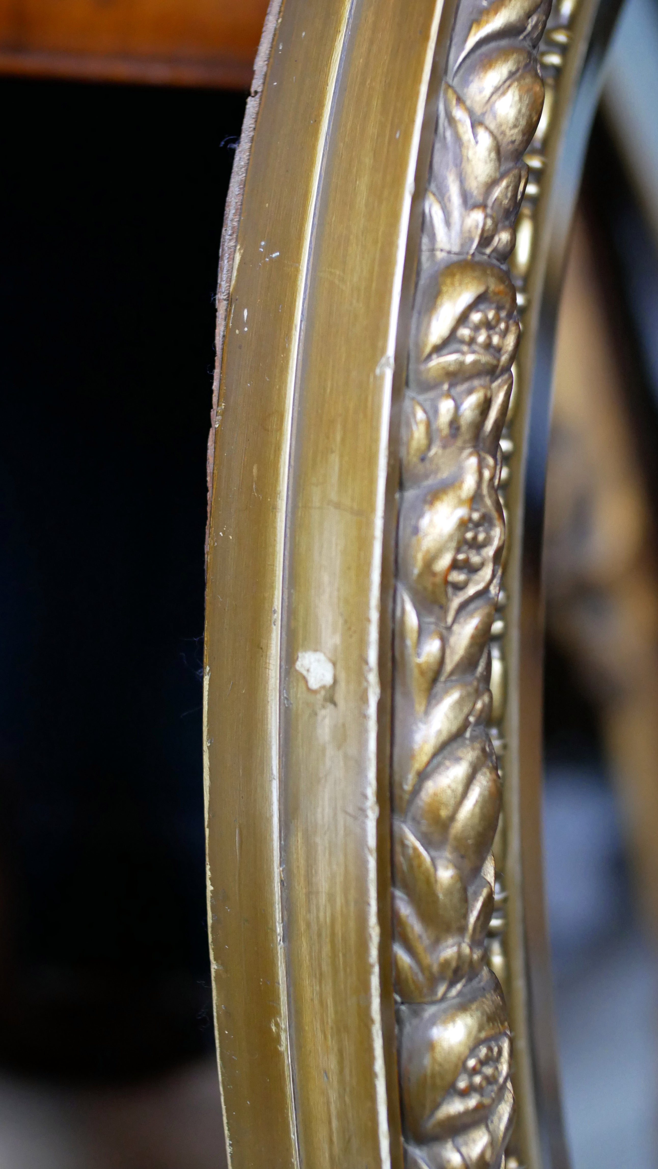 Victorian Gold Painted Oval Mirror