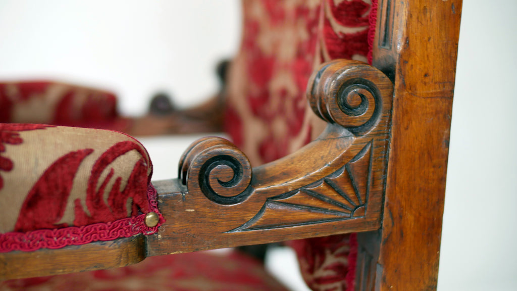 Victorian Carved Oak Throne Chair