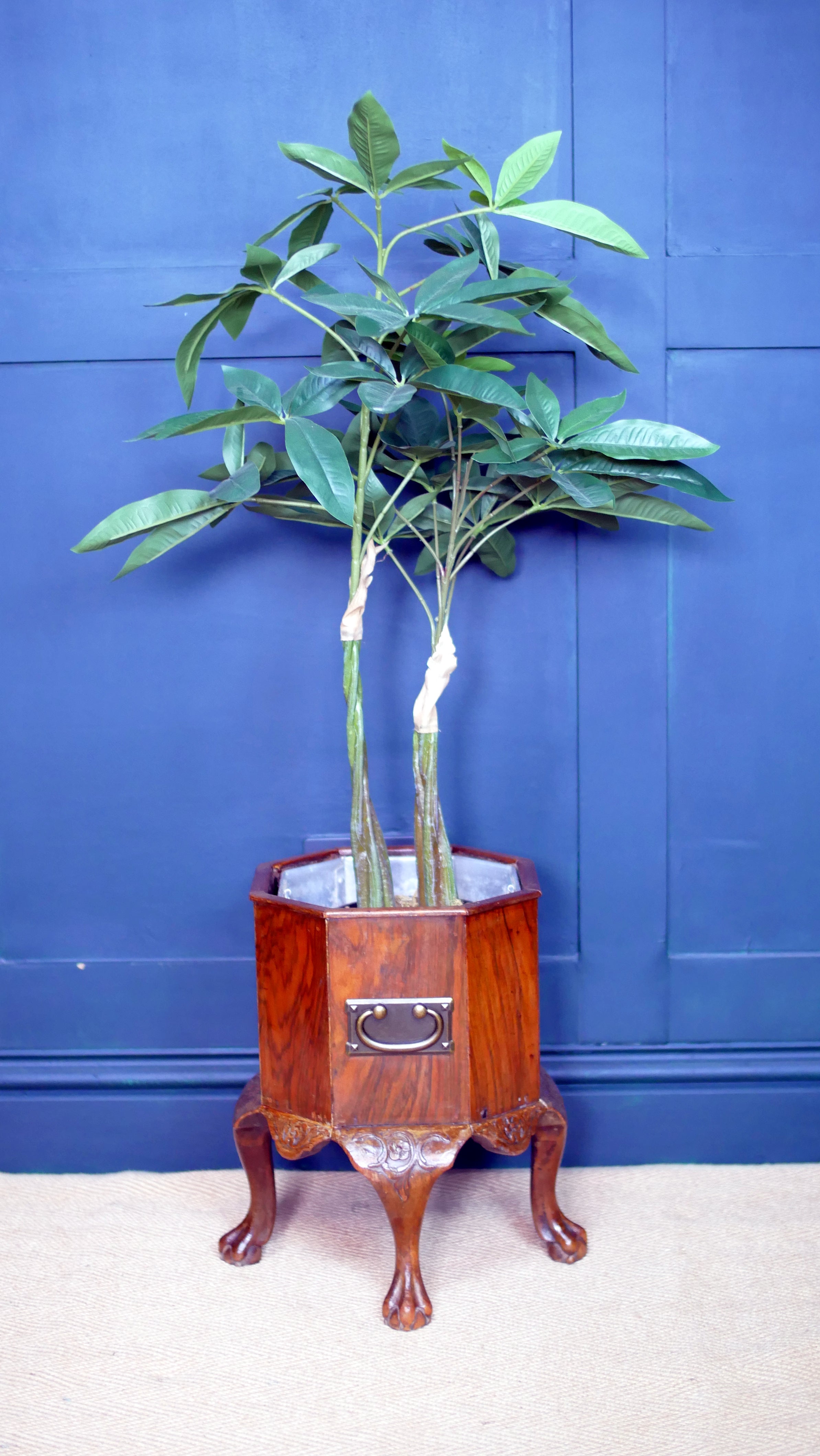 Edwardian Mahogany Octagonal Jardinière