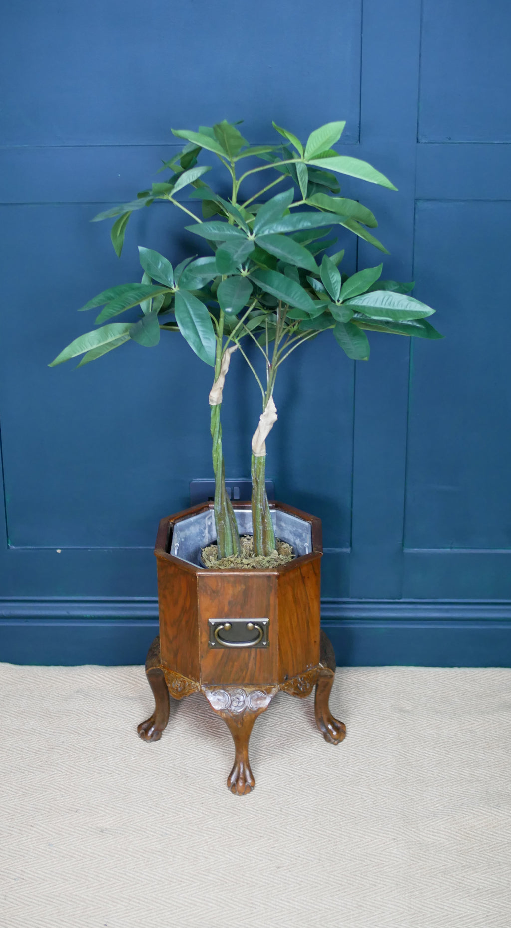 Edwardian Mahogany Octagonal Jardinière
