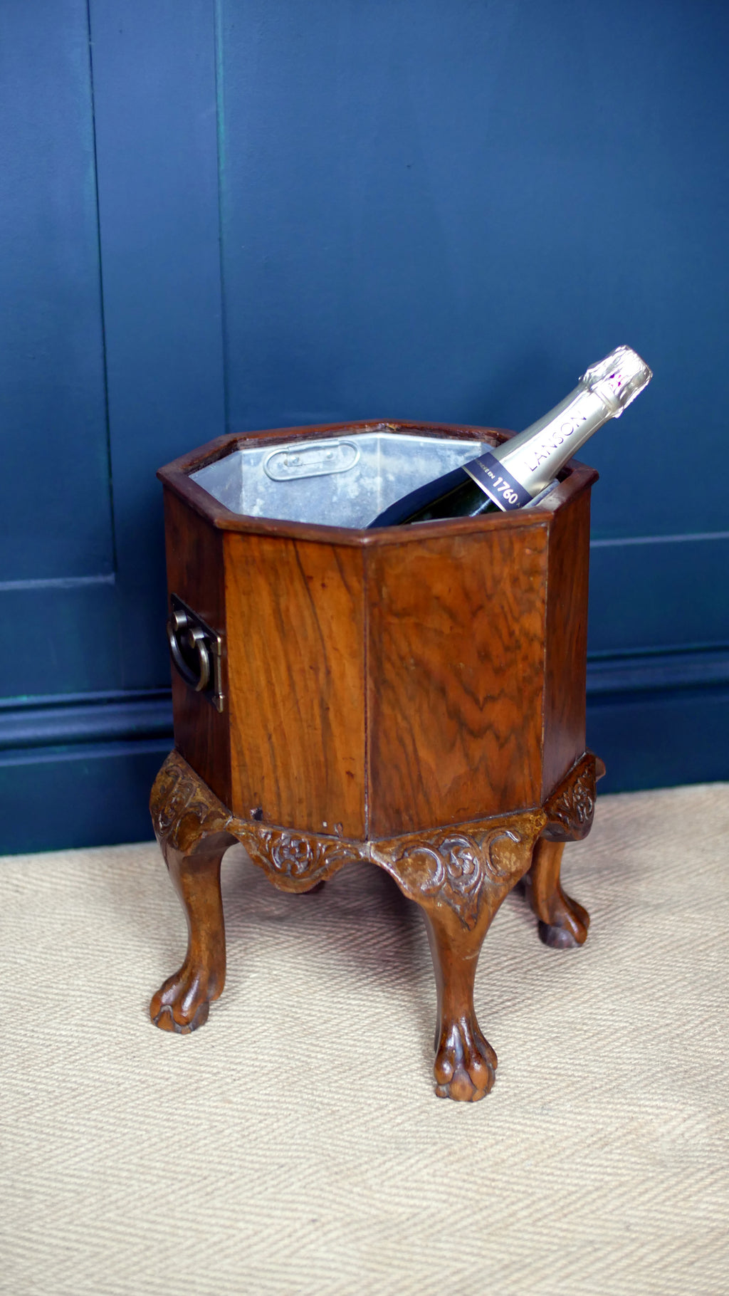 Edwardian Mahogany Octagonal Jardinière