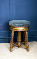 Antique Louis XVI Style Giltwood Piano Stool