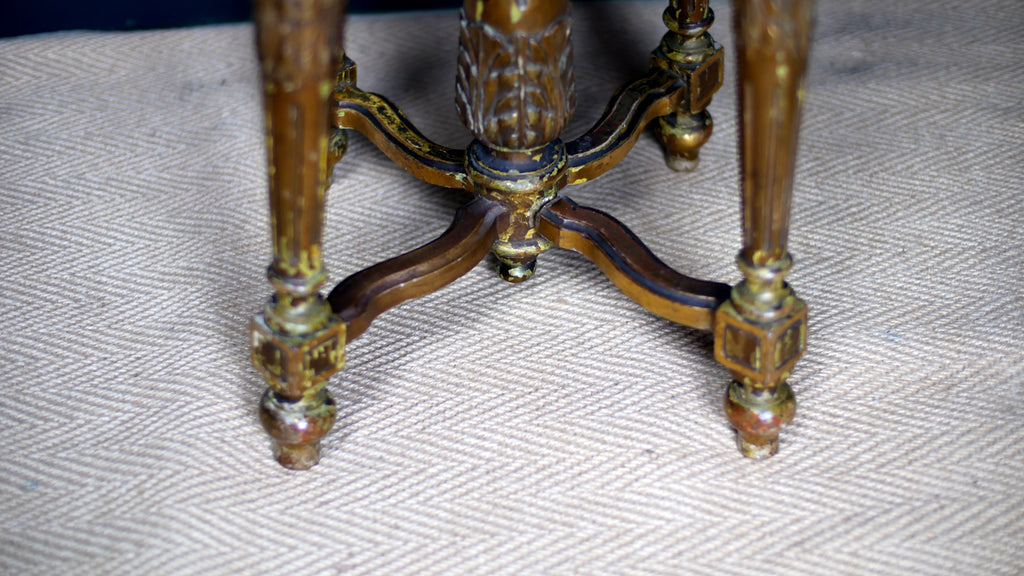 Antique Louis XVI Style Giltwood Piano Stool