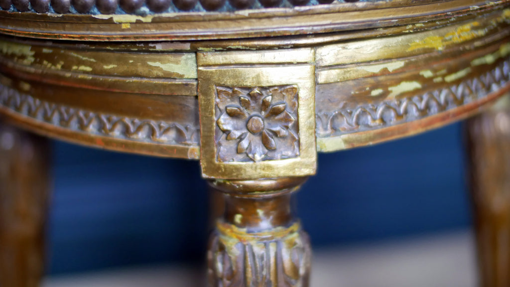 Antique Louis XVI Style Giltwood Piano Stool