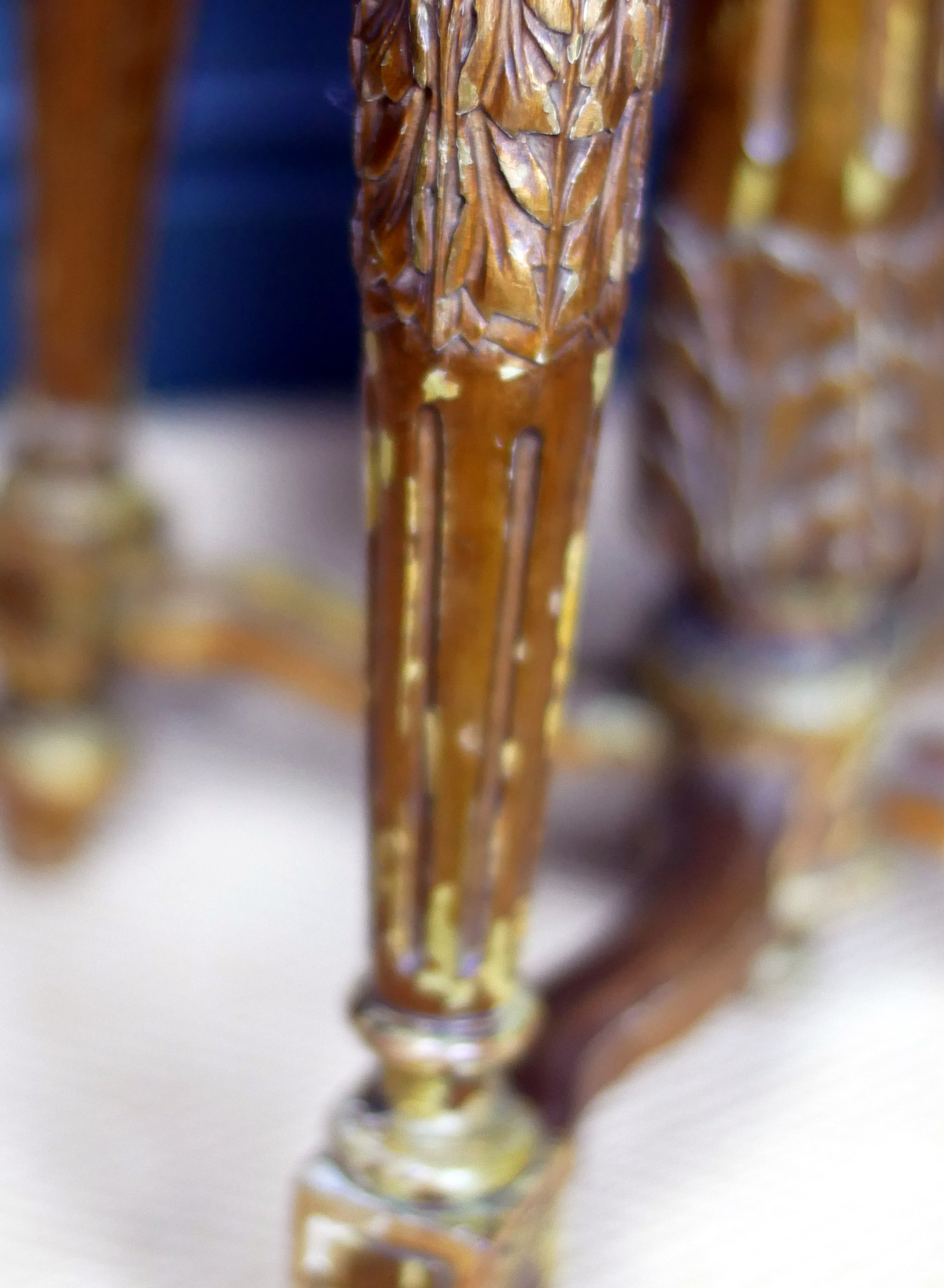 Antique Louis XVI Style Giltwood Piano Stool