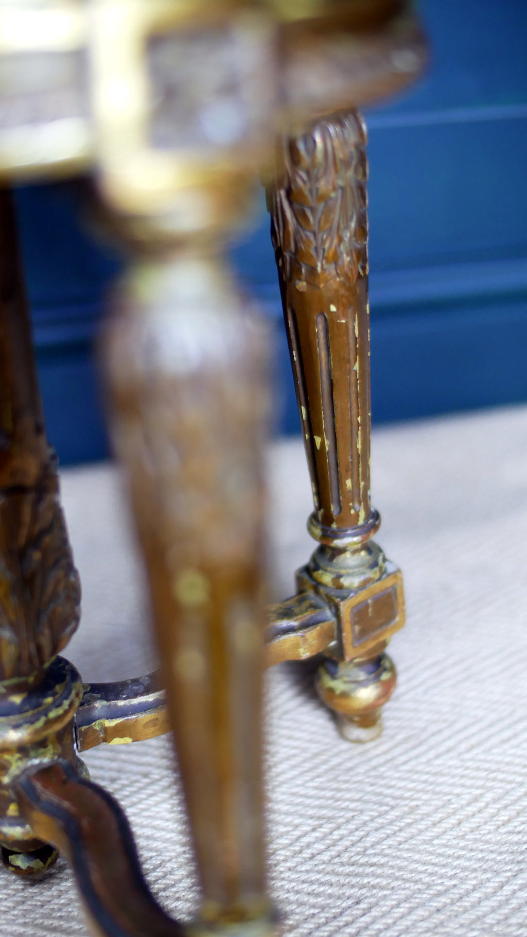 Antique Louis XVI Style Giltwood Piano Stool