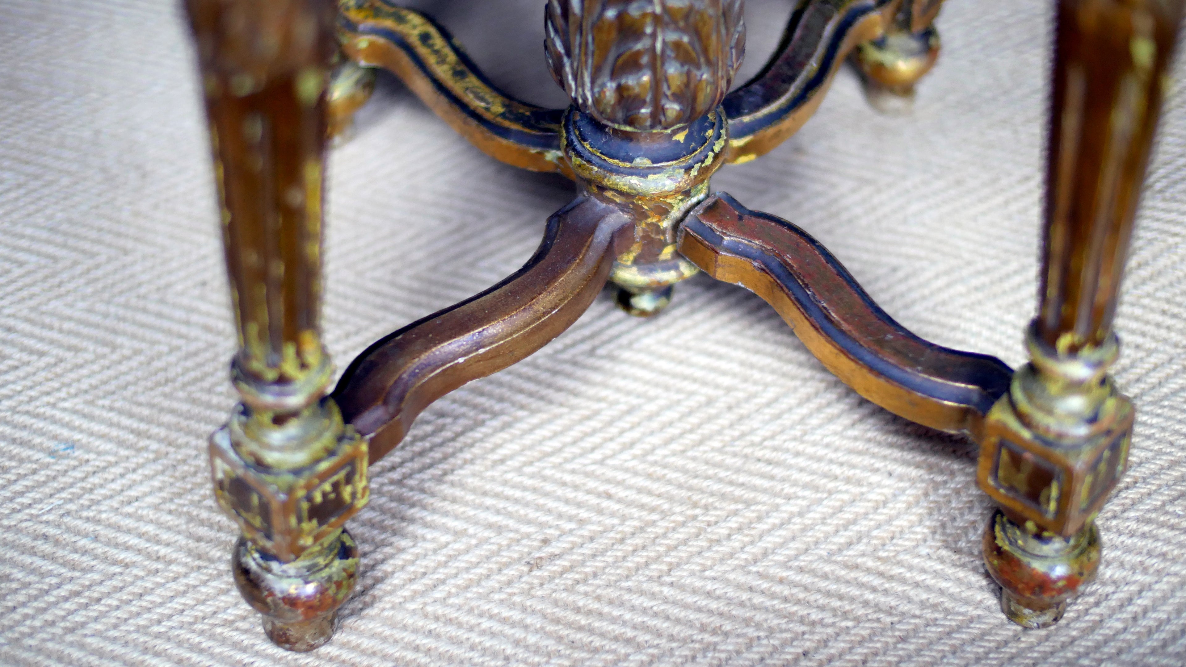 Antique Louis XVI Style Giltwood Piano Stool