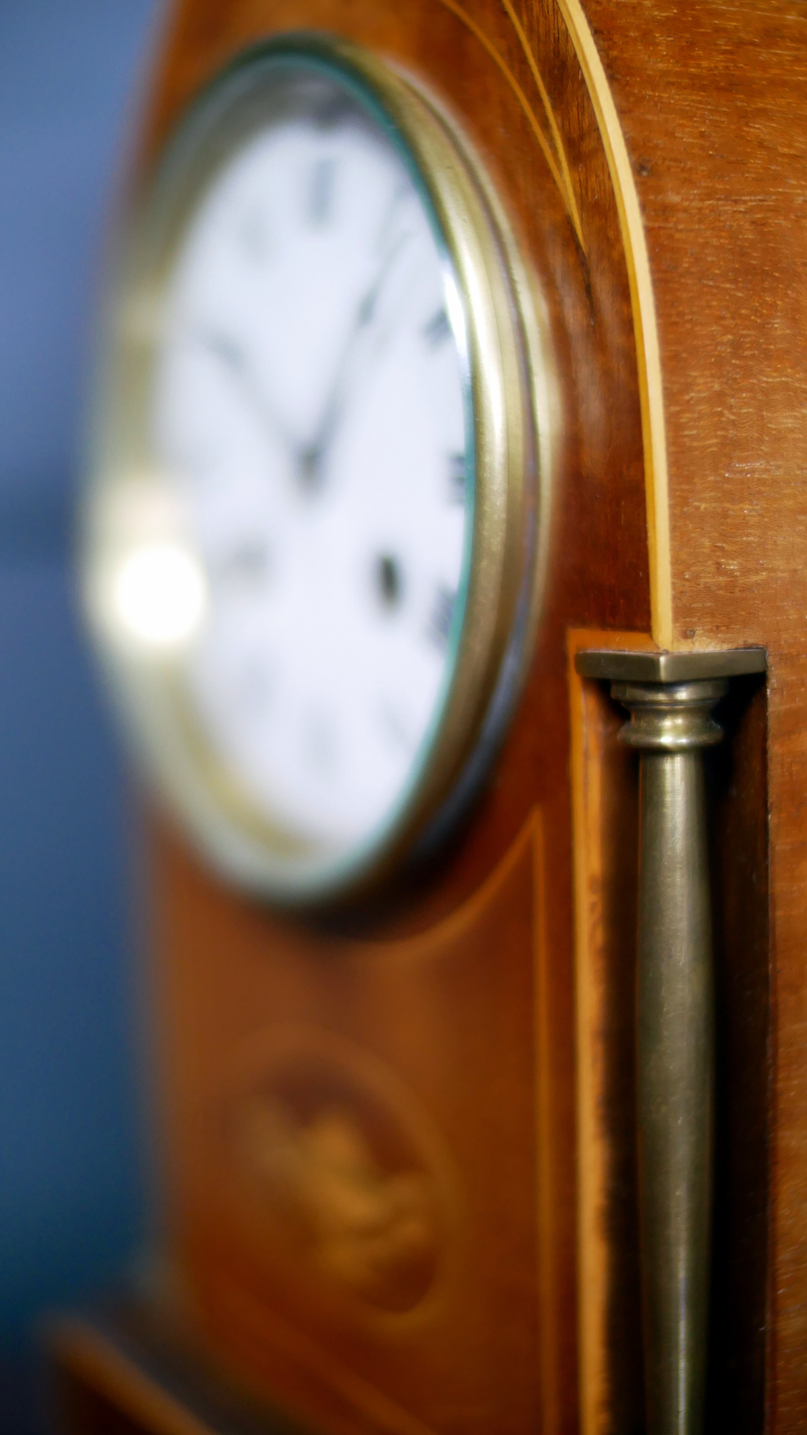 Edwardian Inlaid Mahogany Mantel Clock
