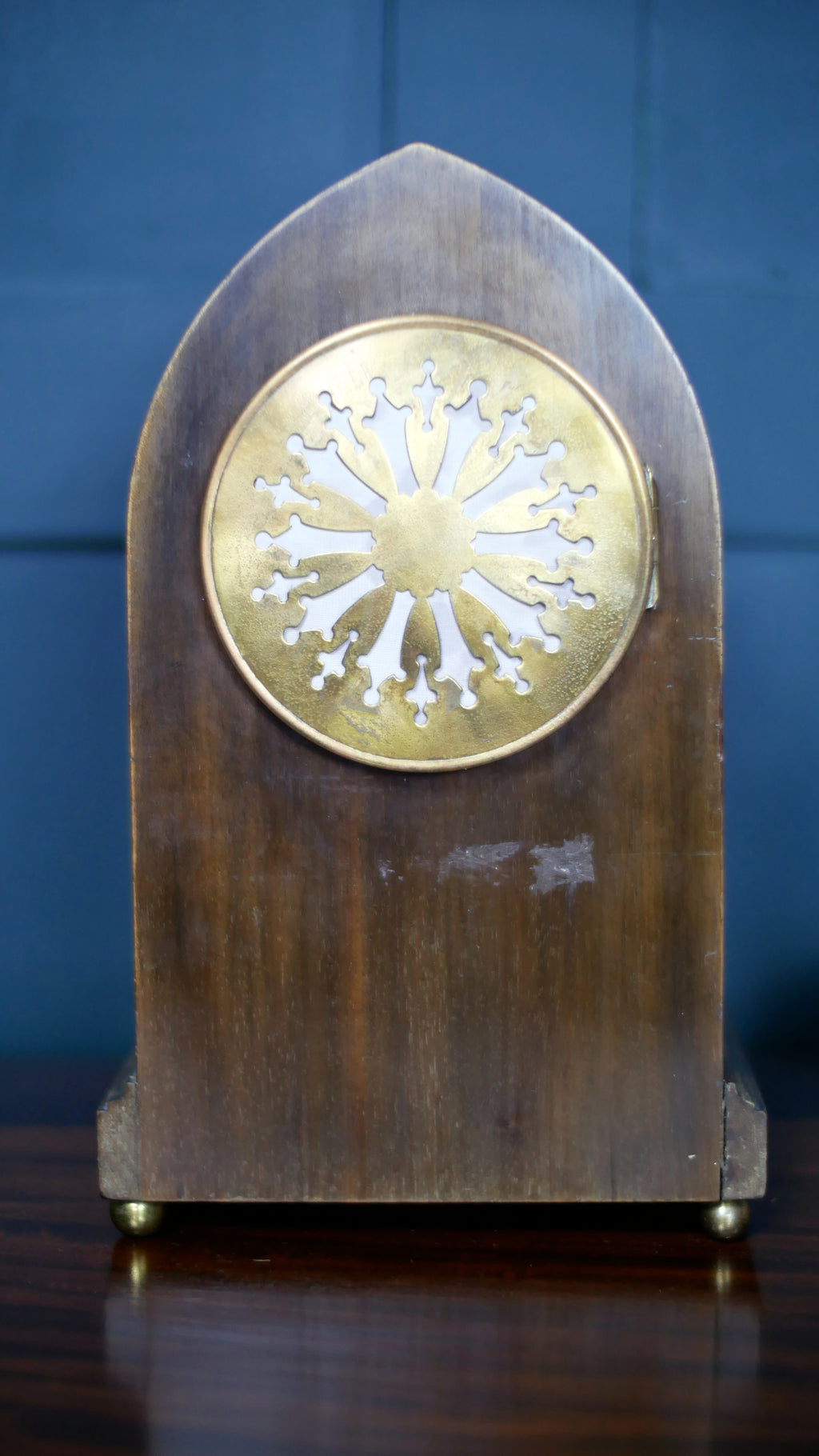 Edwardian Inlaid Mahogany Mantel Clock