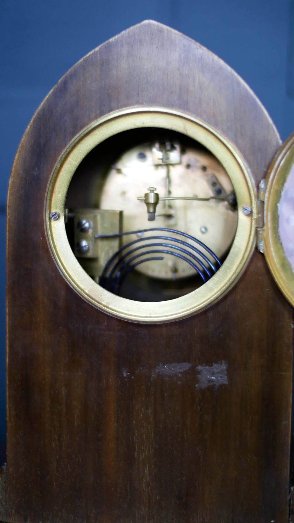 Edwardian Inlaid Mahogany Mantel Clock