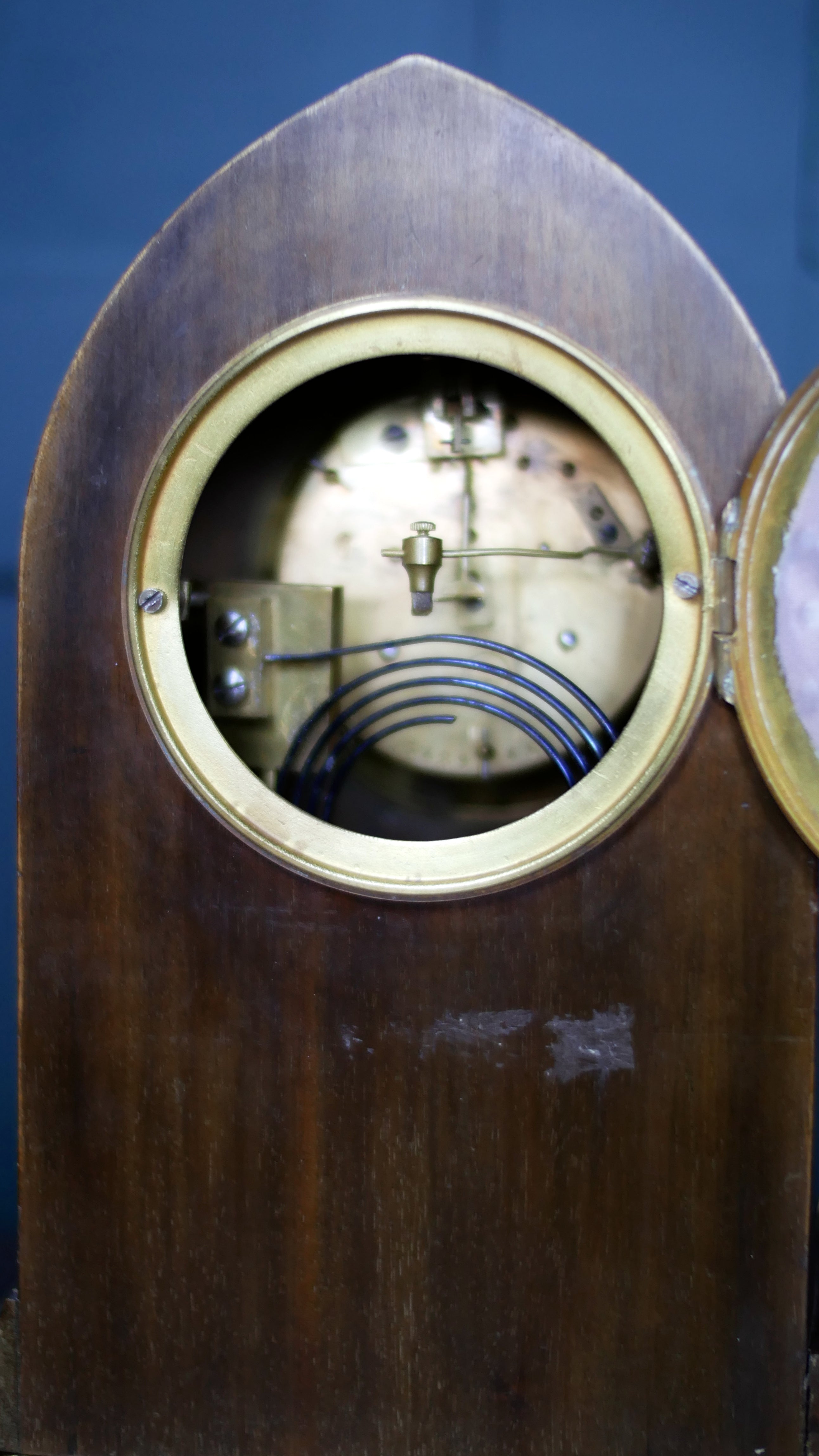 Edwardian Inlaid Mahogany Mantel Clock