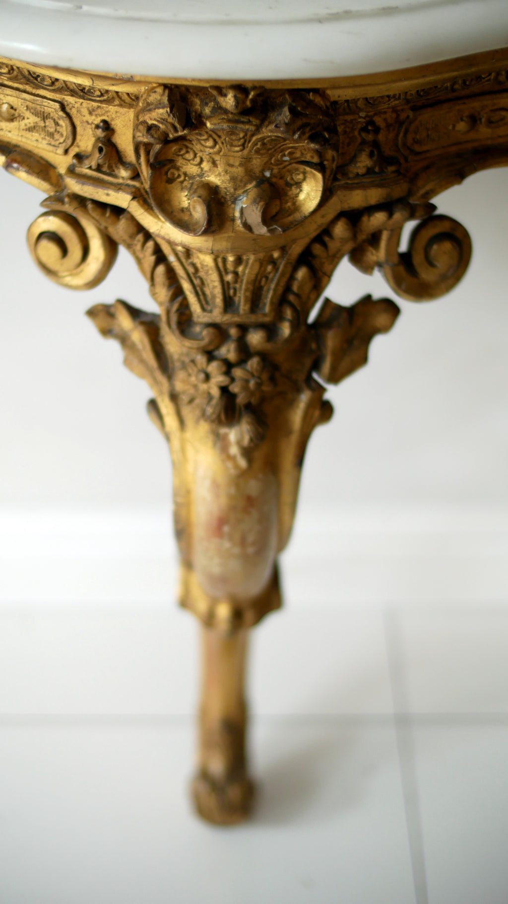 A 19th-Century Louis XIV Style Giltwood Console Table