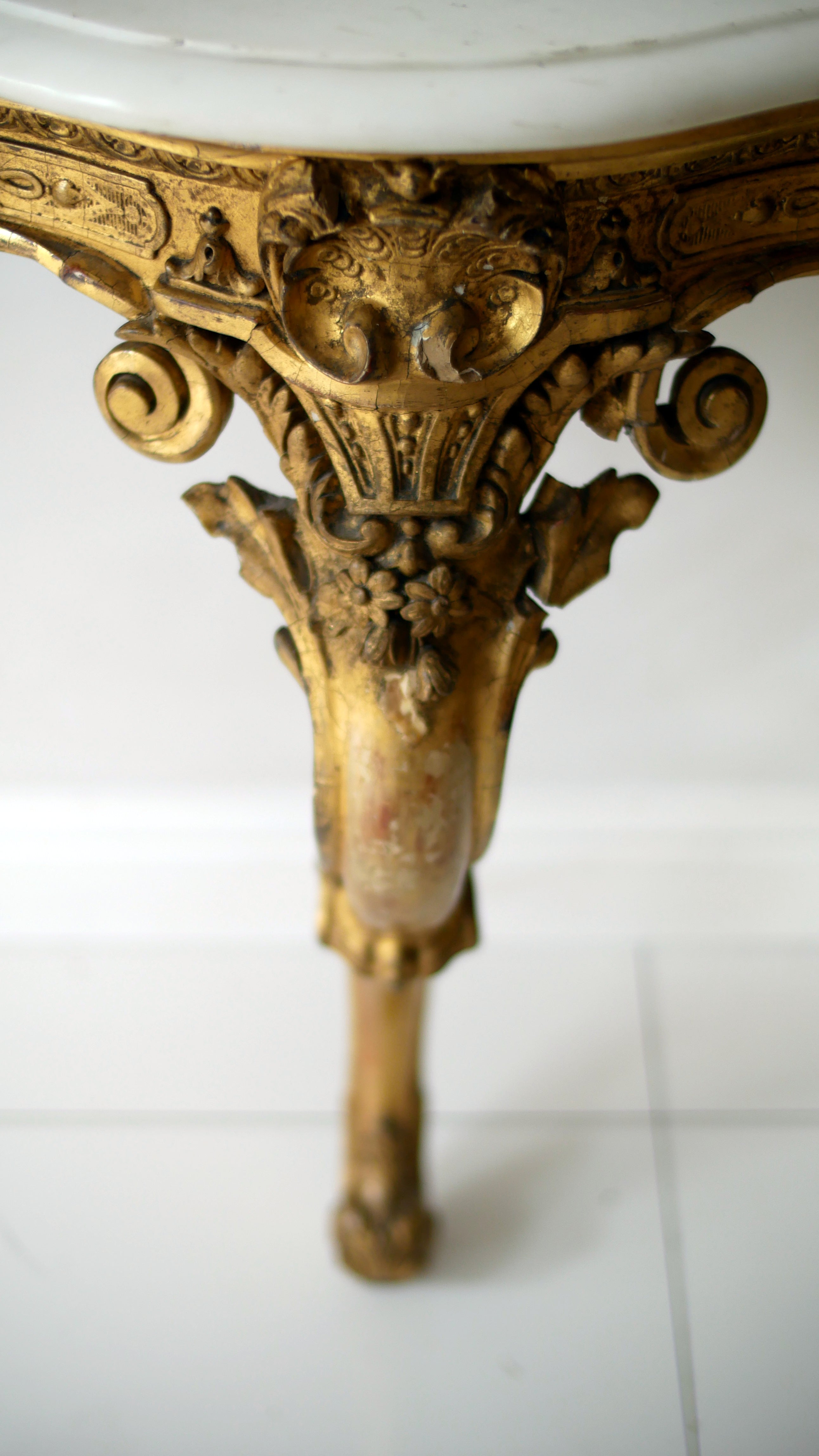 A 19th-Century Louis XIV Style Giltwood Console Table
