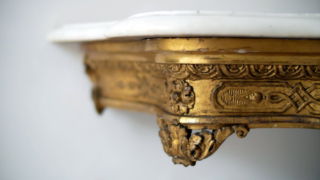 A 19th-Century Louis XIV Style Giltwood Console Table