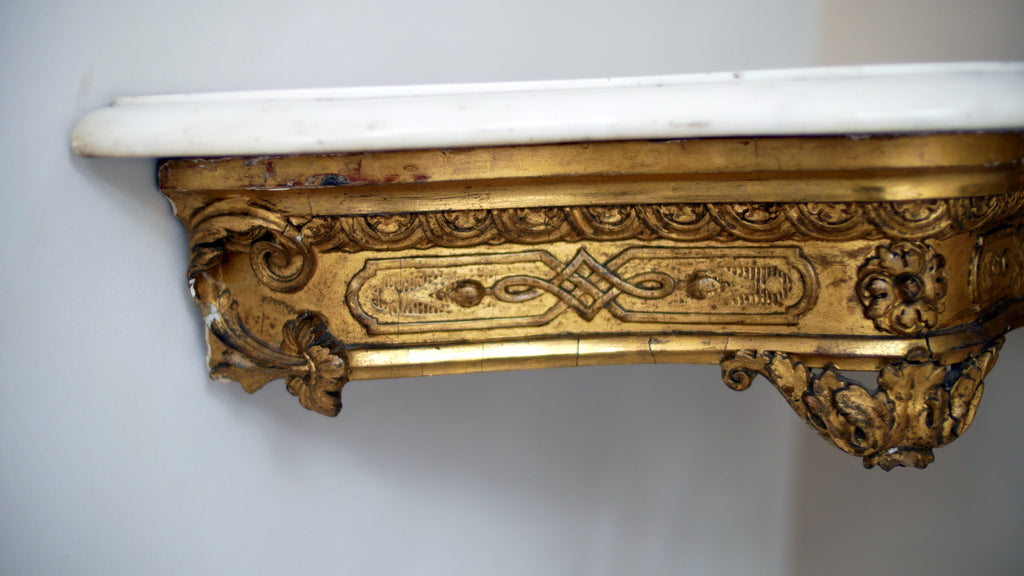 A 19th-Century Louis XIV Style Giltwood Console Table
