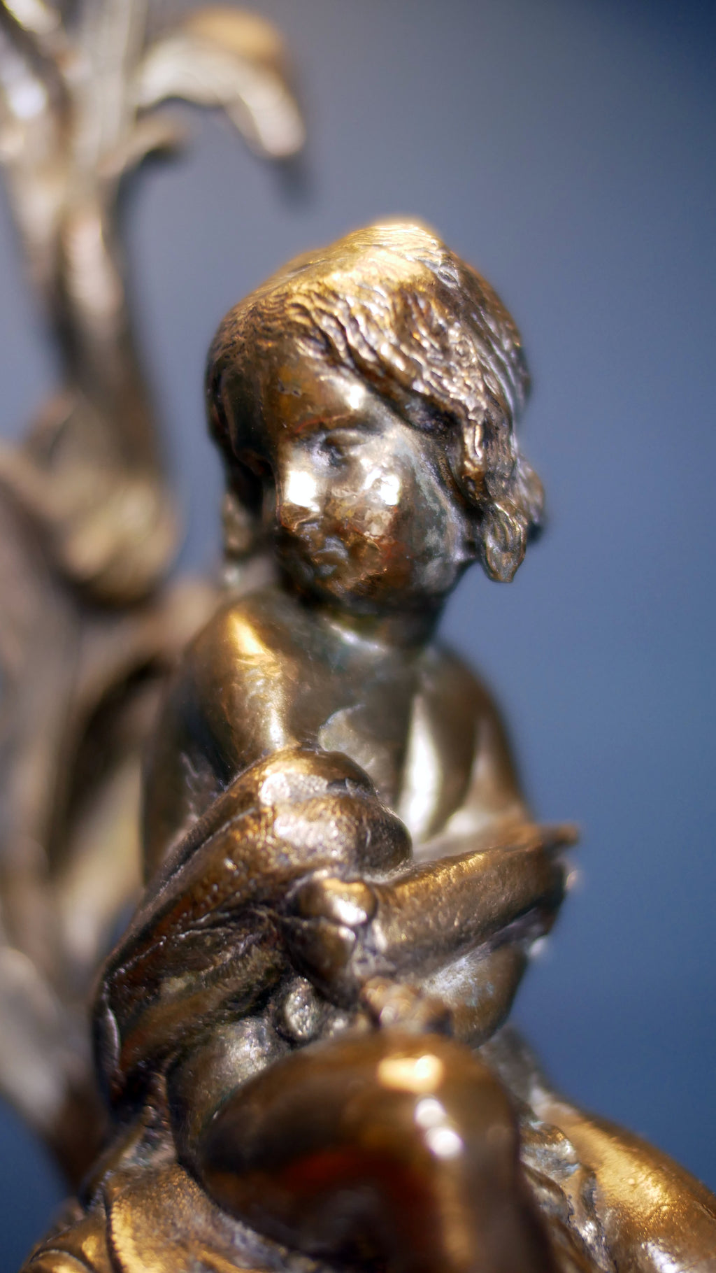 Antique French Cherub Lamp