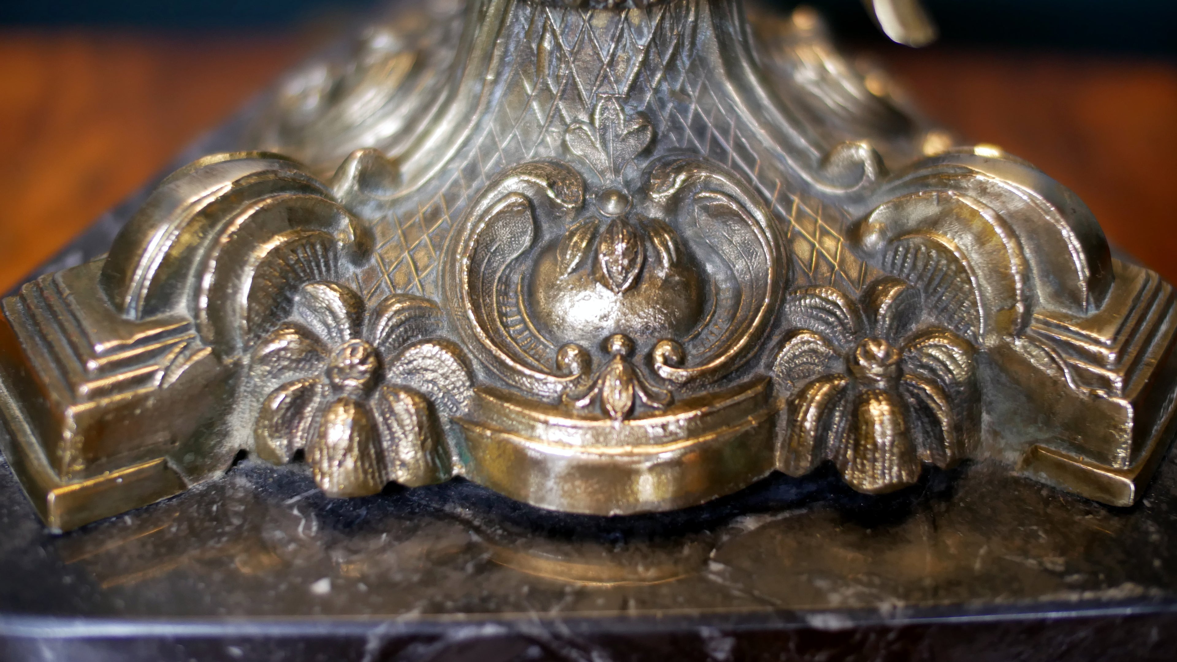 Antique French Cherub Lamp