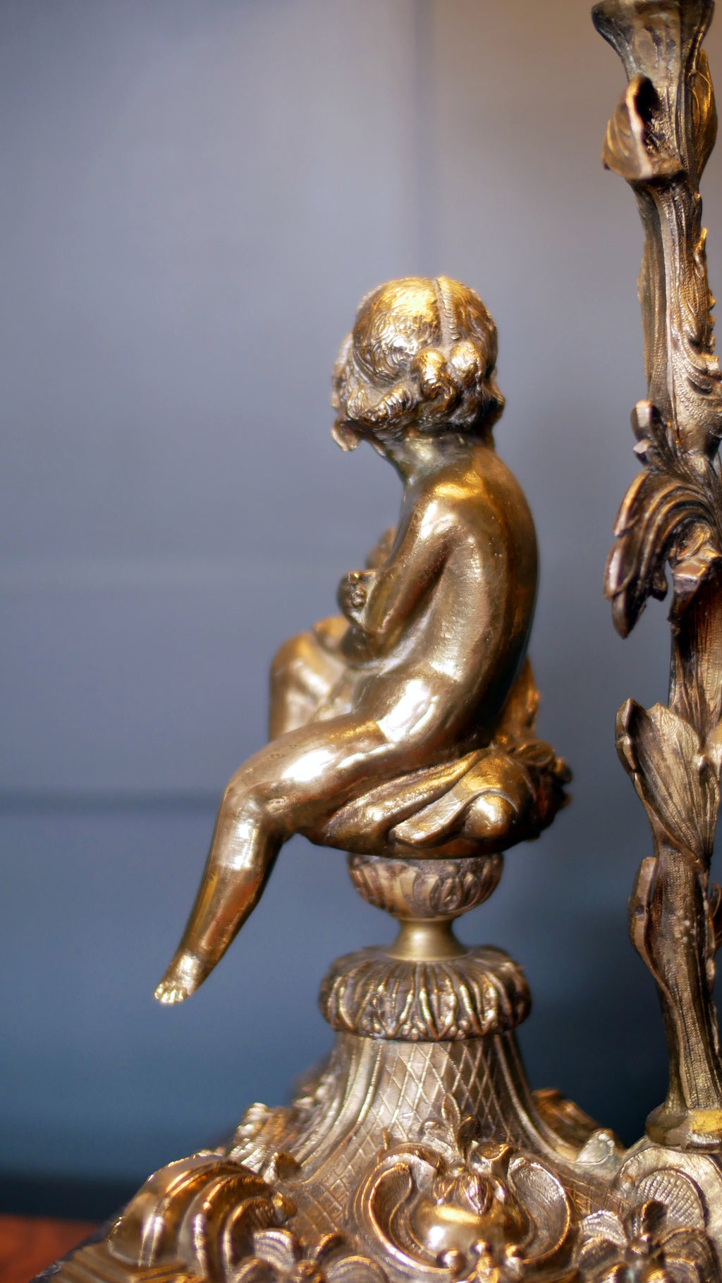 Antique French Cherub Lamp