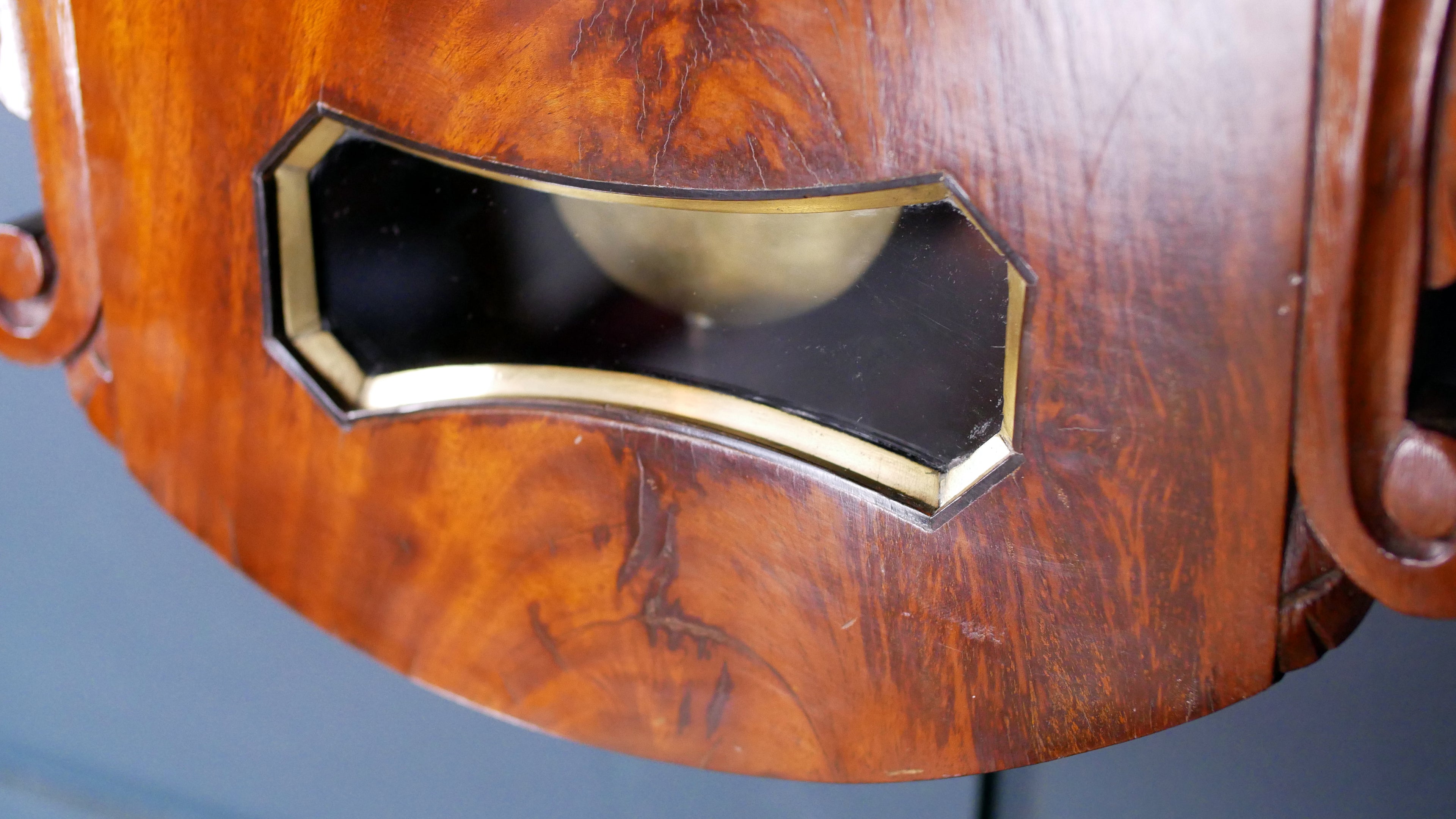19th Century Mahogany Drop Dial Fusee Clock