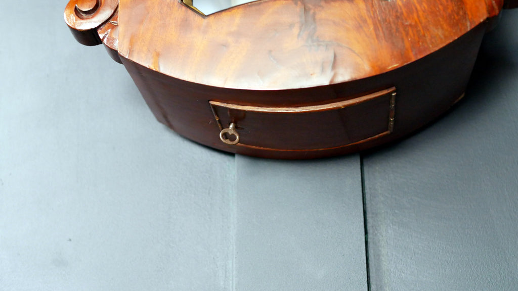 19th Century Mahogany Drop Dial Fusee Clock