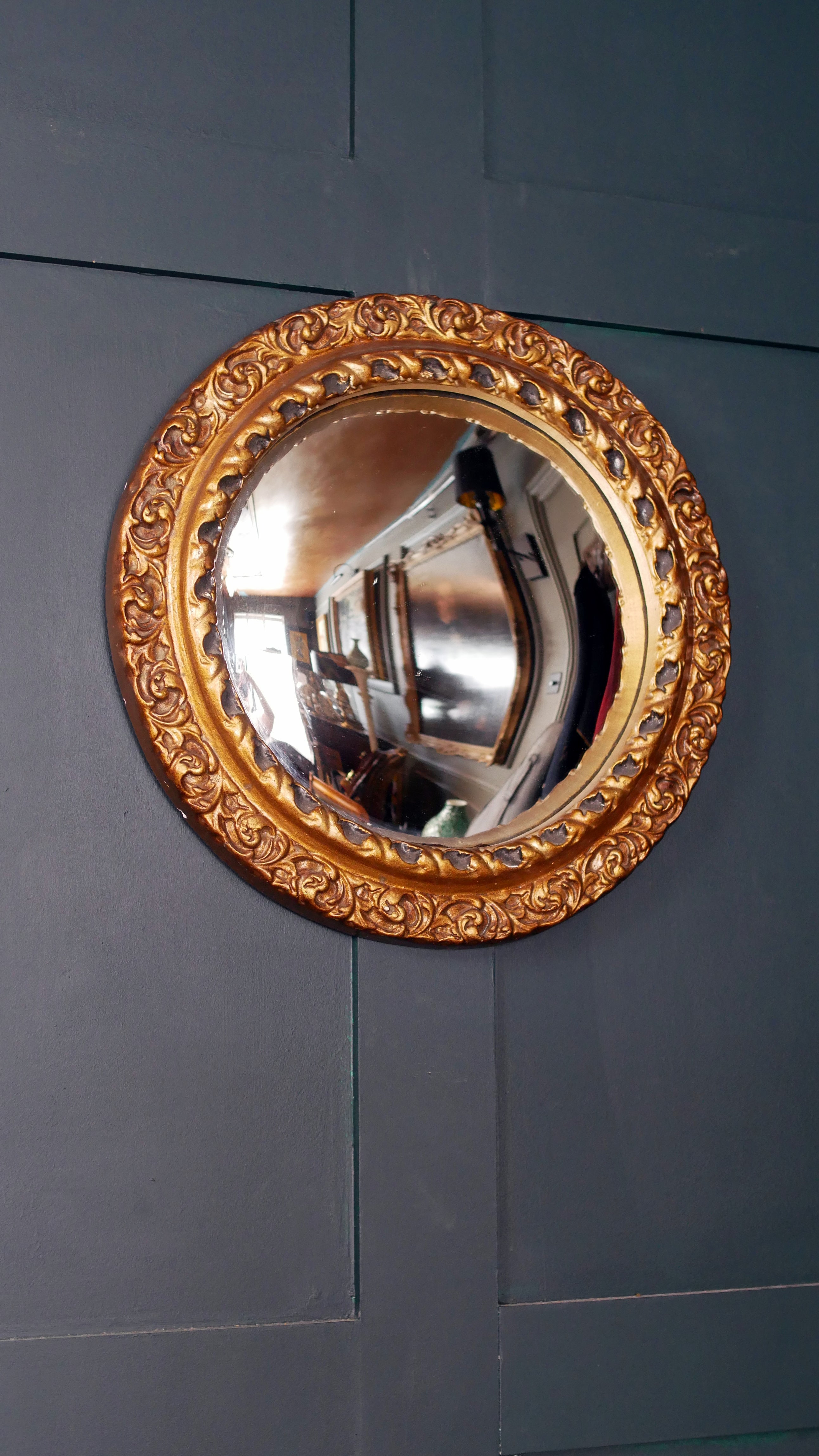 Victorian Regency Style Convex Round Mirror