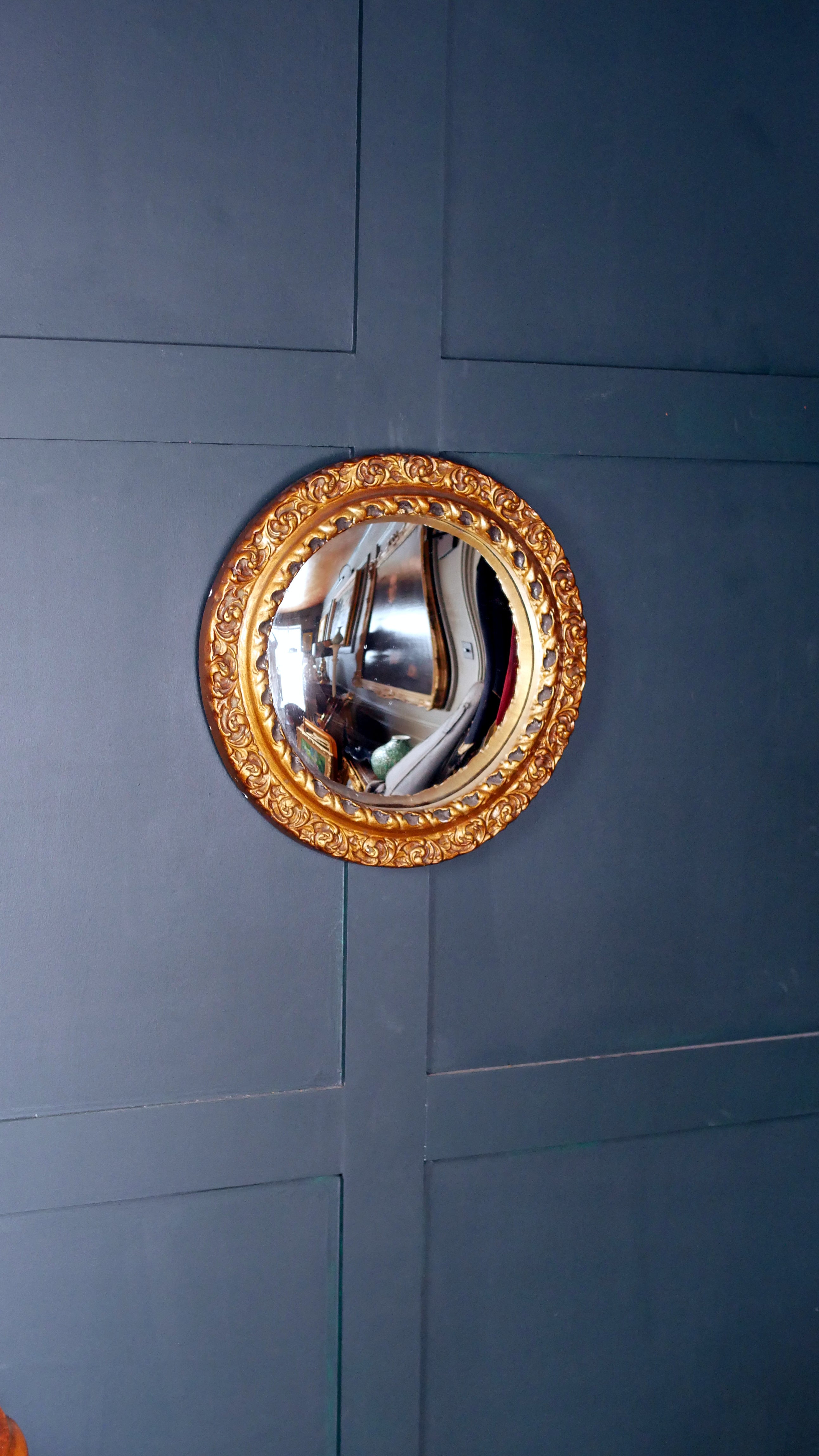 Victorian Regency Style Convex Round Mirror