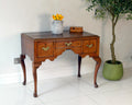 Georgian Oak Lowboy Desk Hall Console Side Table
