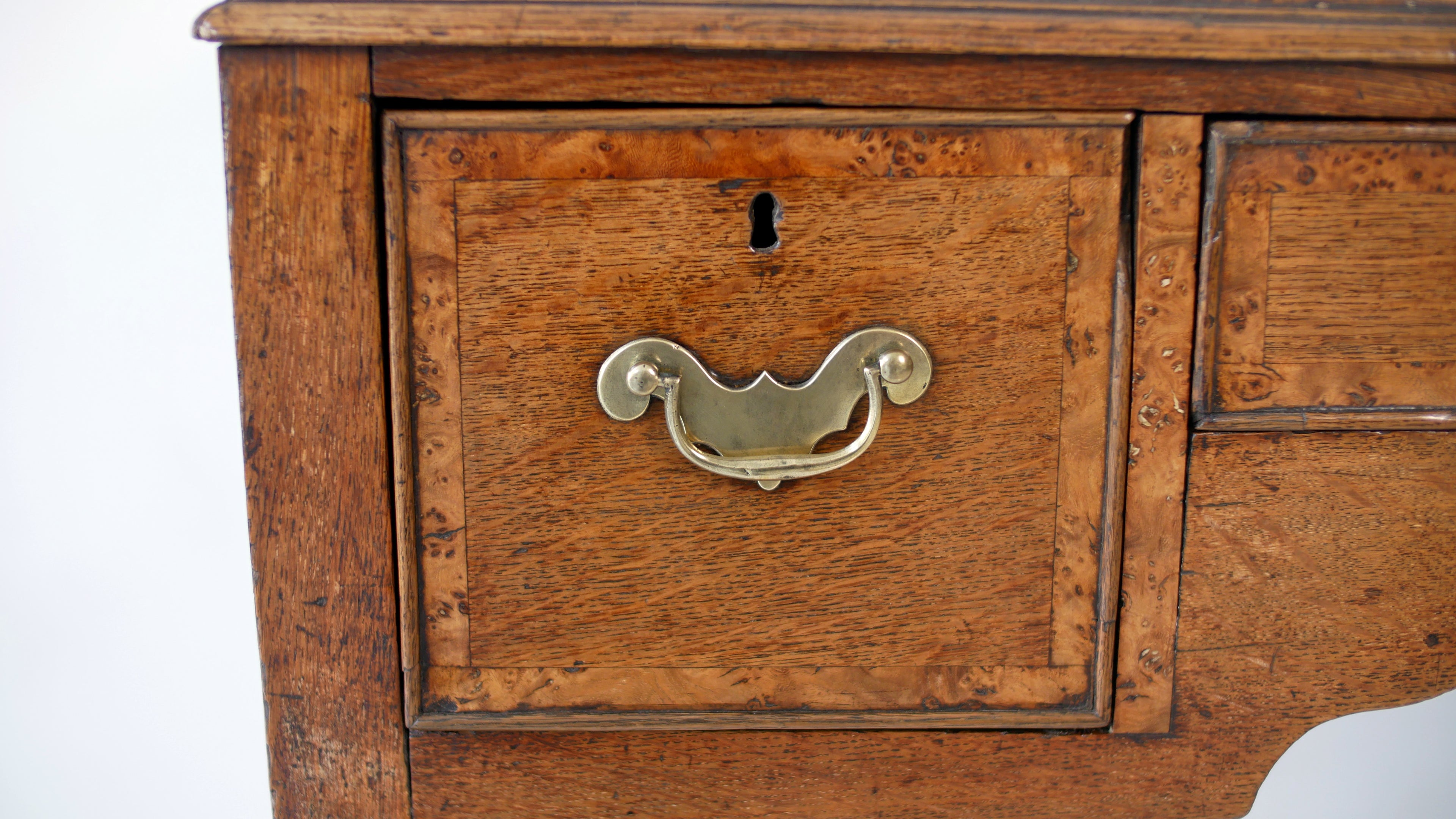 Georgian Oak Lowboy Desk Hall Console Side Table