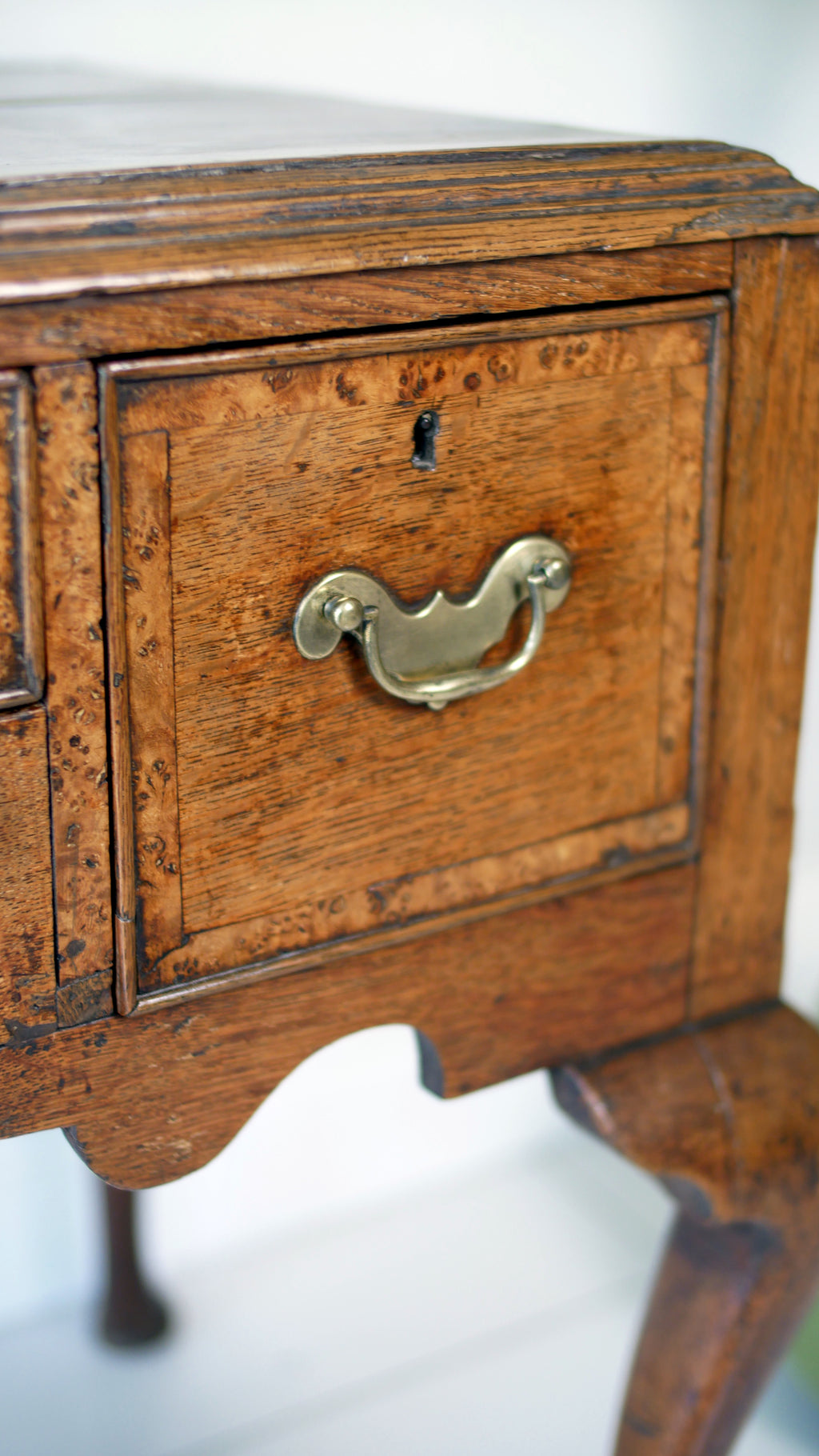 Georgian Oak Lowboy Desk Hall Console Side Table