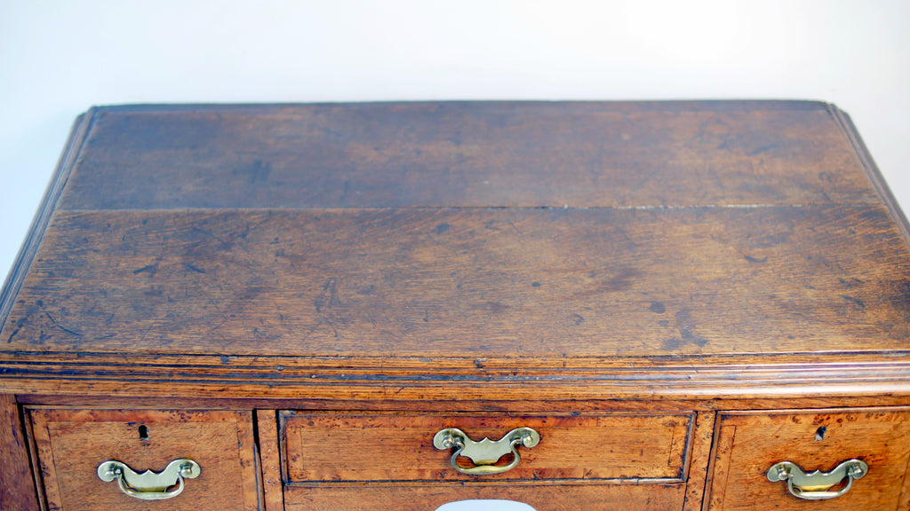 Georgian Oak Lowboy Desk Hall Console Side Table